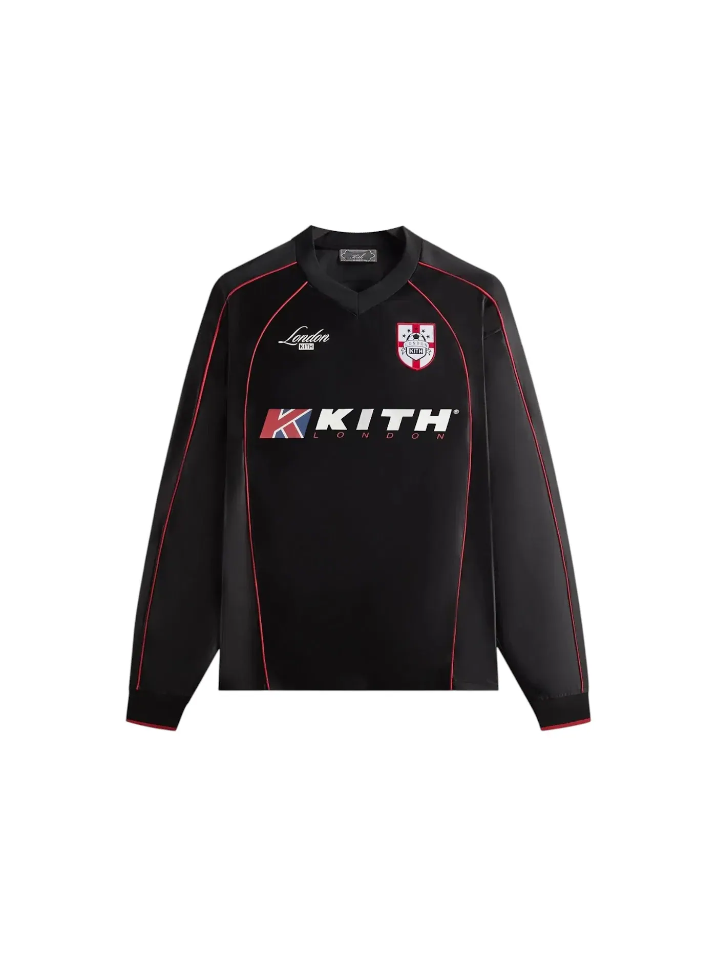 Мужская футбольная футболка с длинным рукавом Kith Jersey — изображение 1 из 2, черный