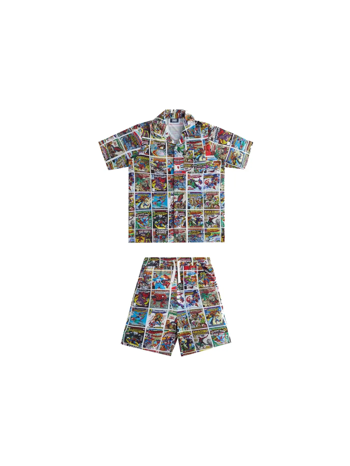 Детская пижама с принтом Kith Marvel Kids Spider-Man Pajama Set Sandrift, Sandrift — изображение 1 из 2