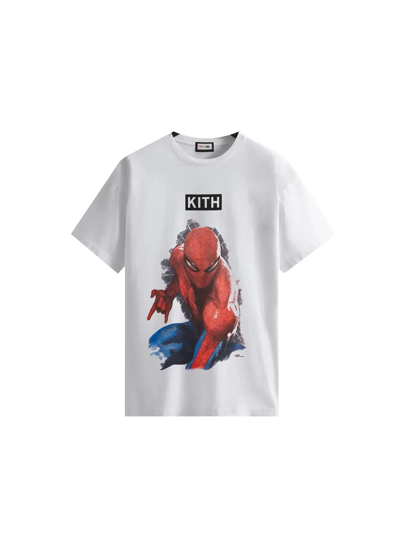 Мужская футболка с принтом Kith Marvel Spider-Man Action Vintage Tee Kith — изображение 1 из 1, белый