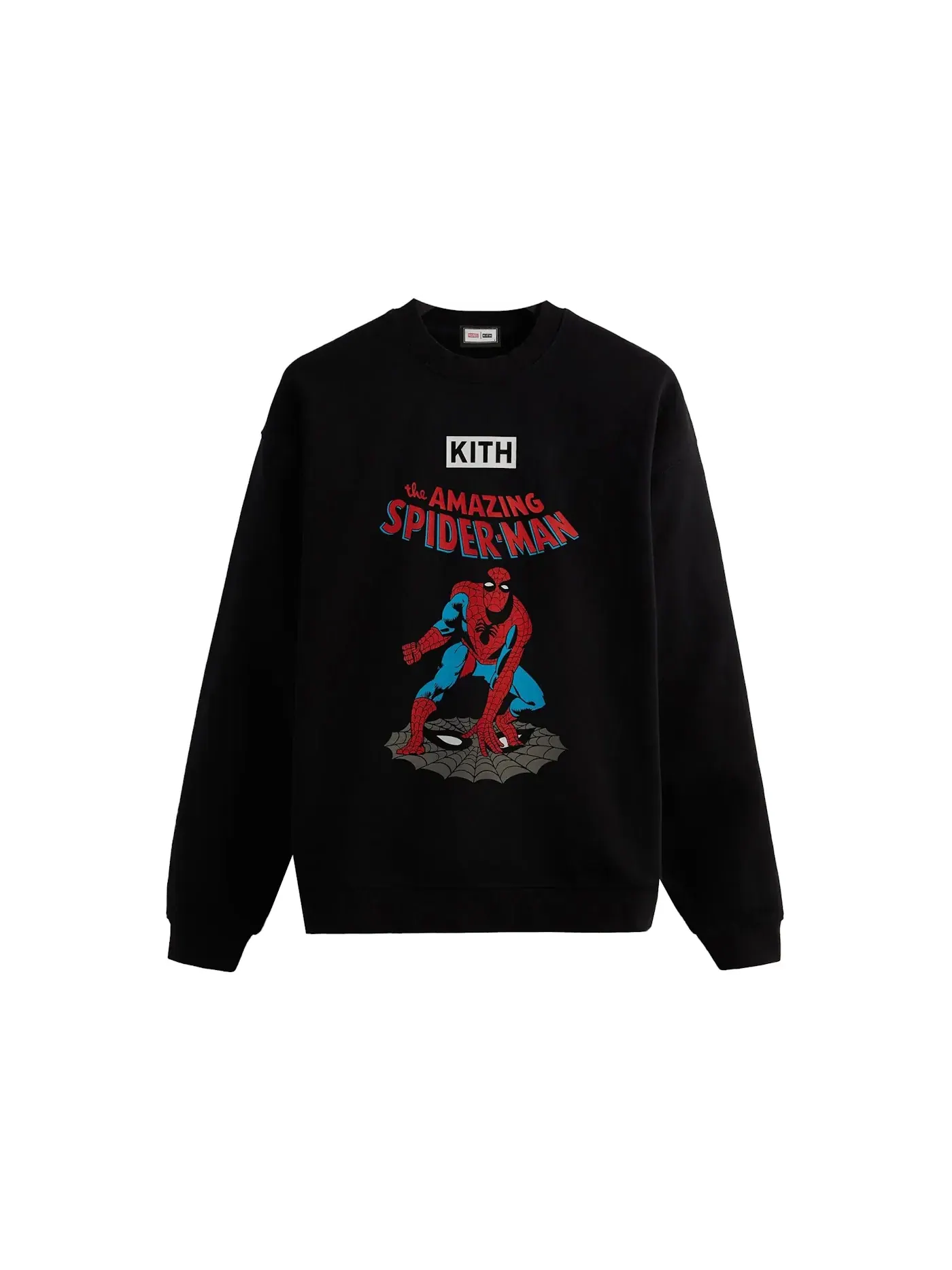 Мужской свитшот с принтом Marvel Spider-Man Allies Vintage Kith — изображение 1 из 2, черный