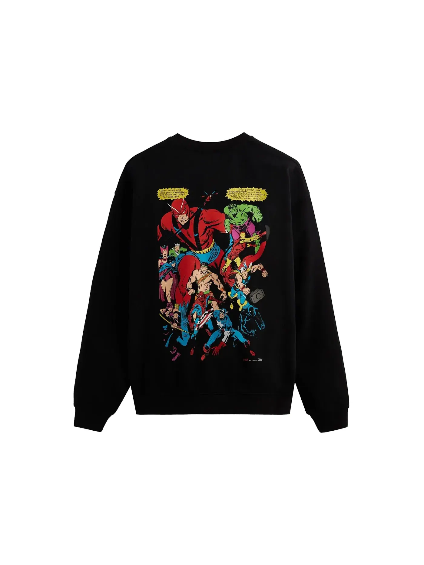 Мужской свитшот с принтом Marvel Spider-Man Allies Vintage Kith — изображение 2 из 2, черный