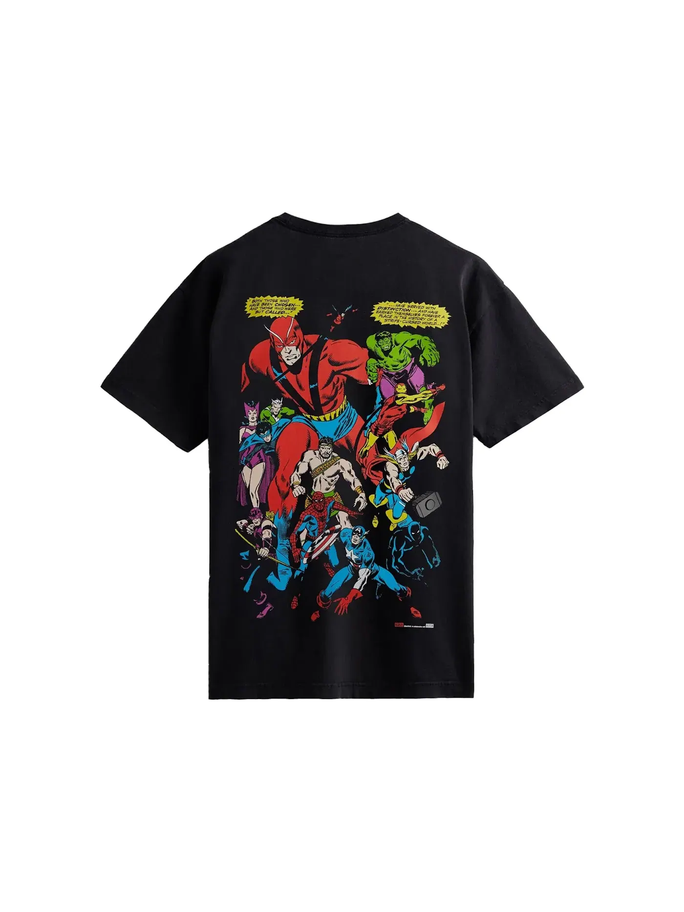 Мужская футболка с принтом Kith Marvel Spider-Man Allies Vintage Tee — изображение 2 из 2, черный