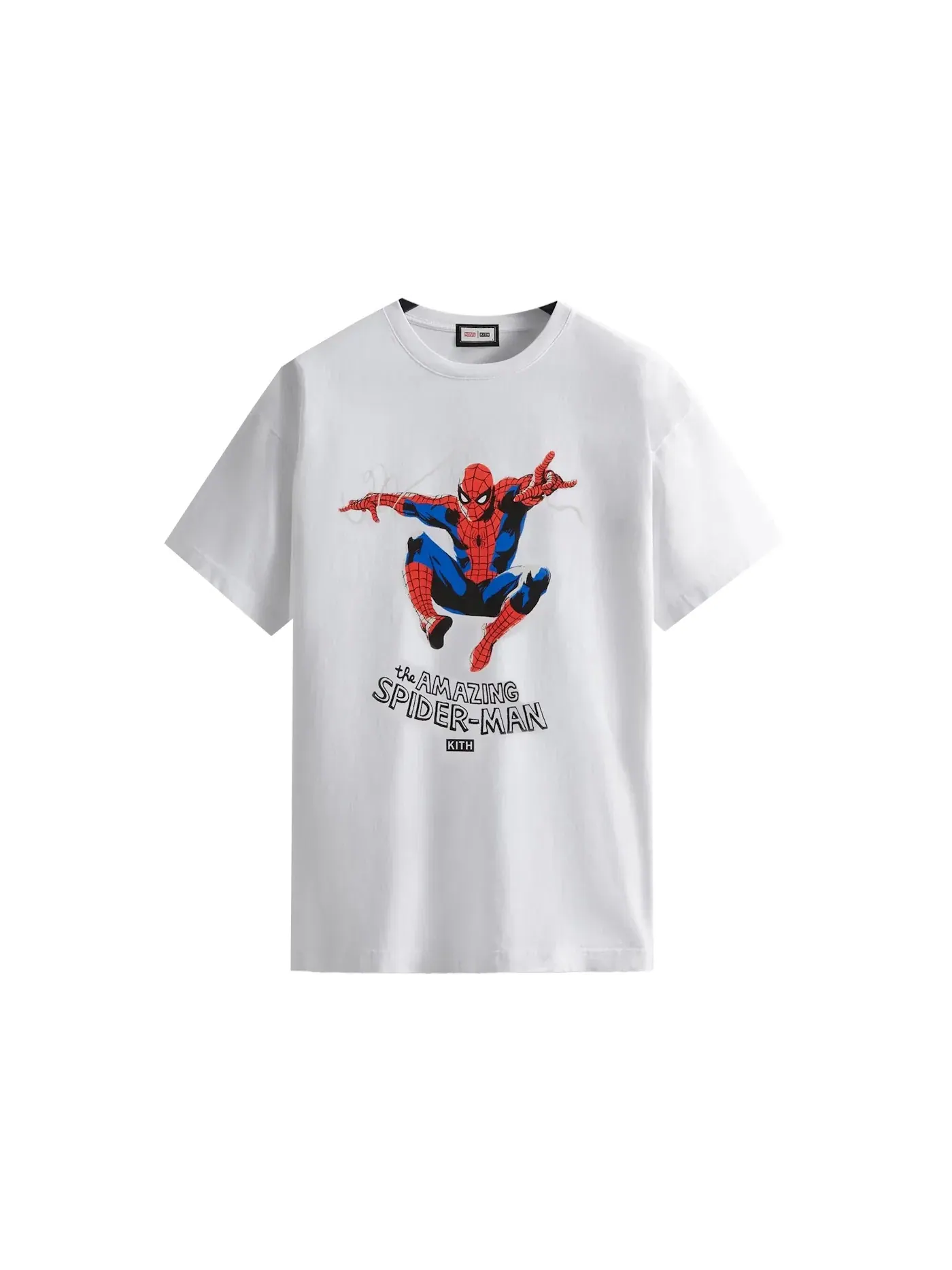 Мужская футболка с принтом Kith Marvel Spider-Man Amazing Spider-Man Tee — изображение 1 из 1, белый