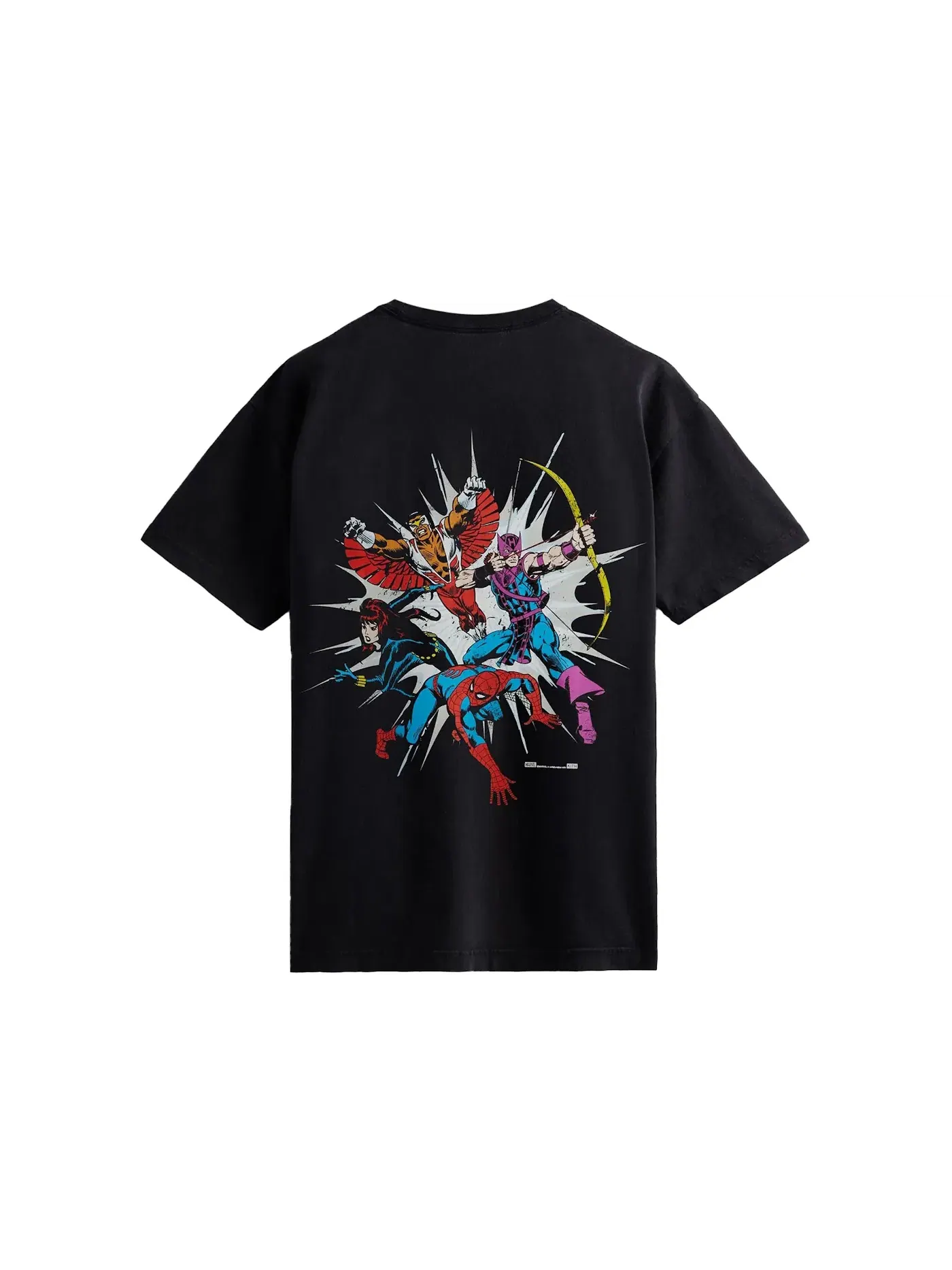 Мужская футболка с принтом Kith Marvel Spider-Man Avengers Vintage Tee — изображение 2 из 2, черный