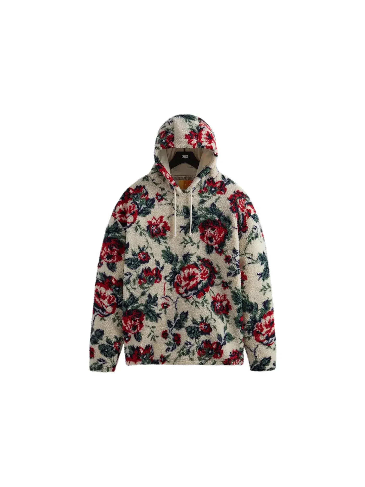 Мужская худи с принтом Kith Merrick Floral Sherpa Hoodie, Sandrift — изображение 1 из 2