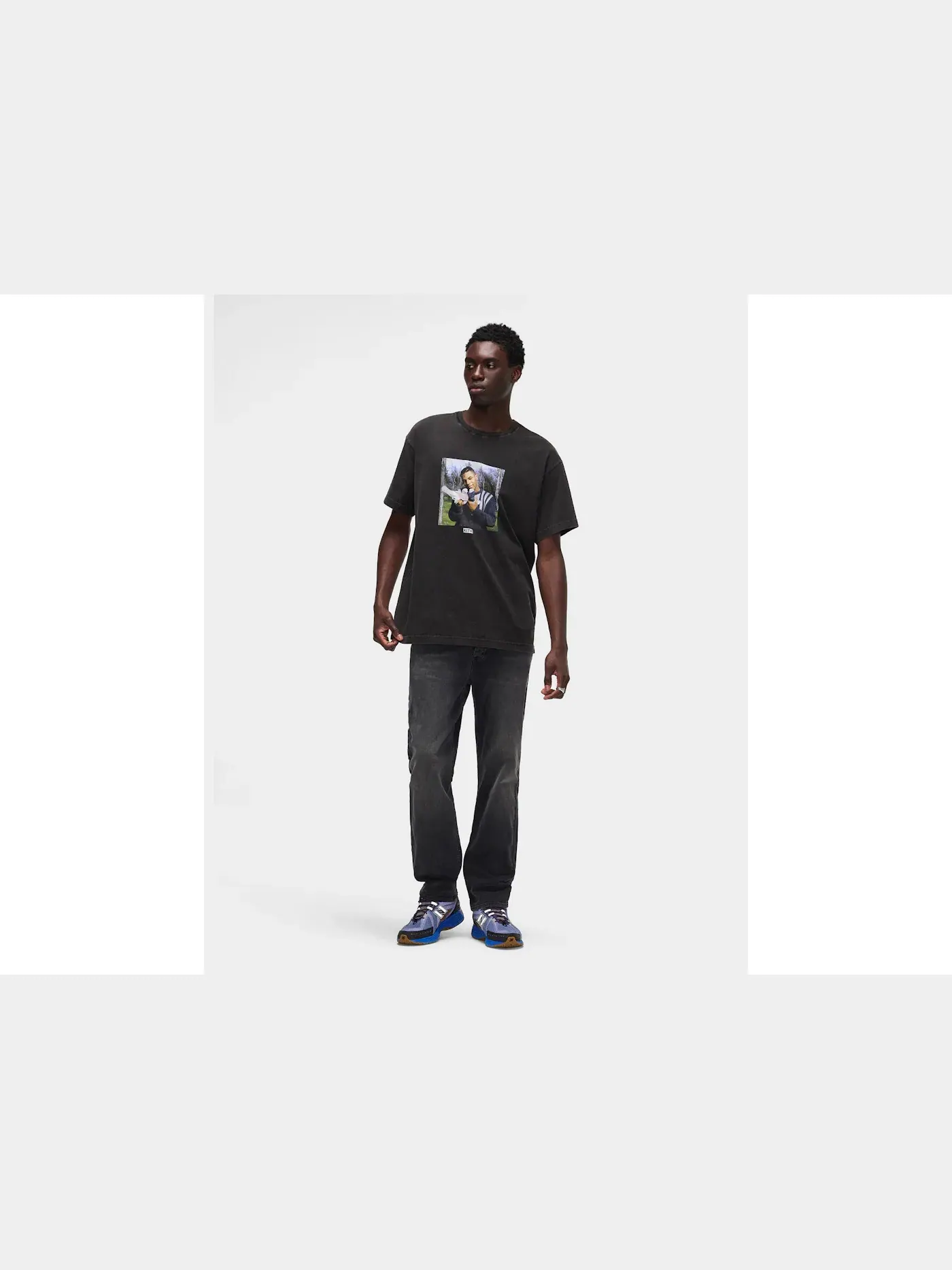 Мужская футболка с принтом Kith Mike Tyson Vintage Tee Black — изображение 5 из 5, черный