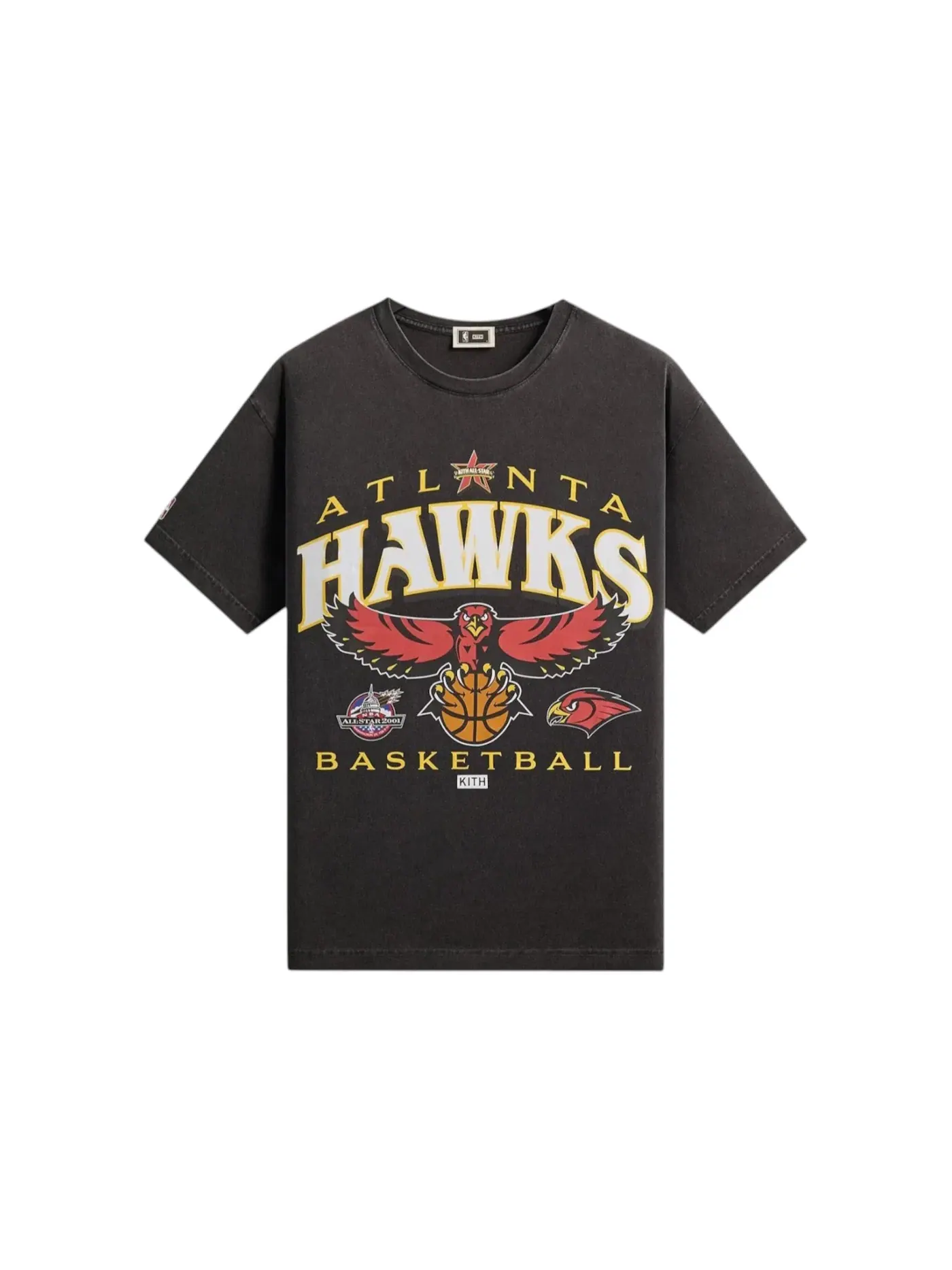 Мужская футболка с принтом Kith NBA All-Star Atlanta Hawks Vintage Tee — изображение 1 из 2, черный