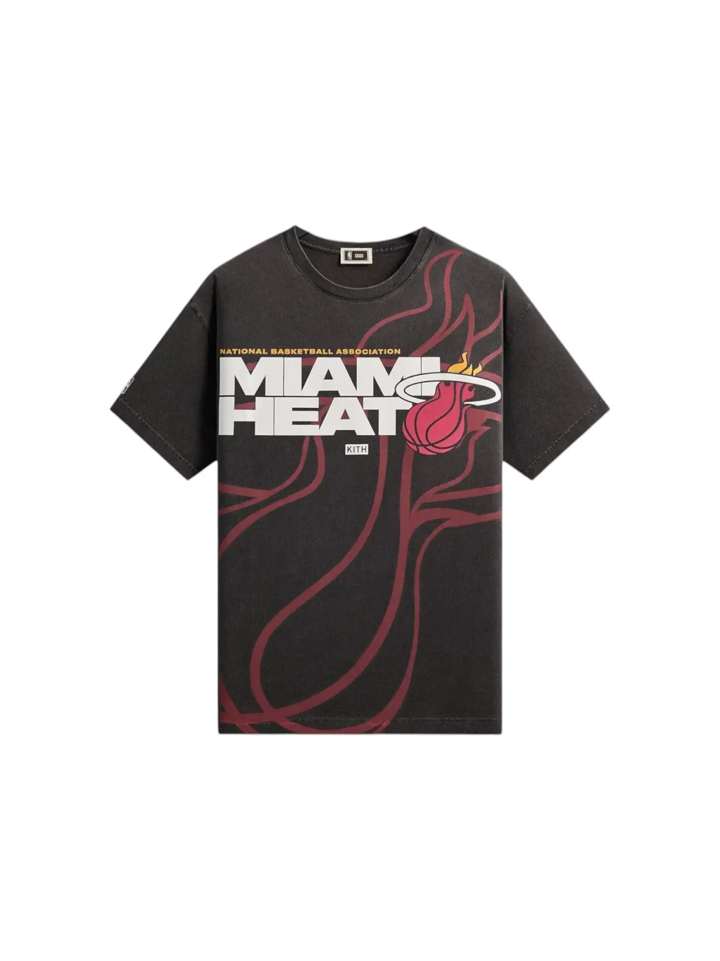 Мужская футболка с принтом Kith NBA All-Star Miami Heat Vintage Tee — изображение 1 из 2, черный