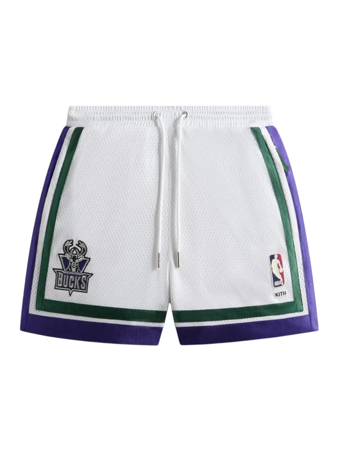 Мужские шорты с логотипом Kith NBA All-Star Milwaukee Bucks — изображение 1 из 2, белый