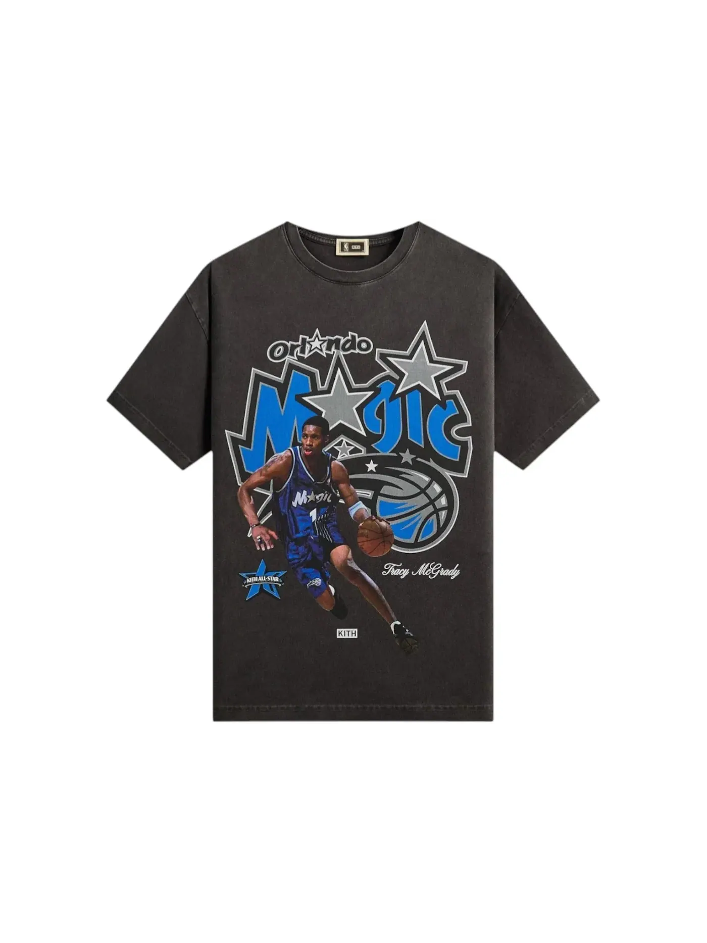 Мужская футболка с принтом Kith NBA All-Star Orlando Magic Tracy McGrady Vintage Tee — изображение 1 из 2, черный