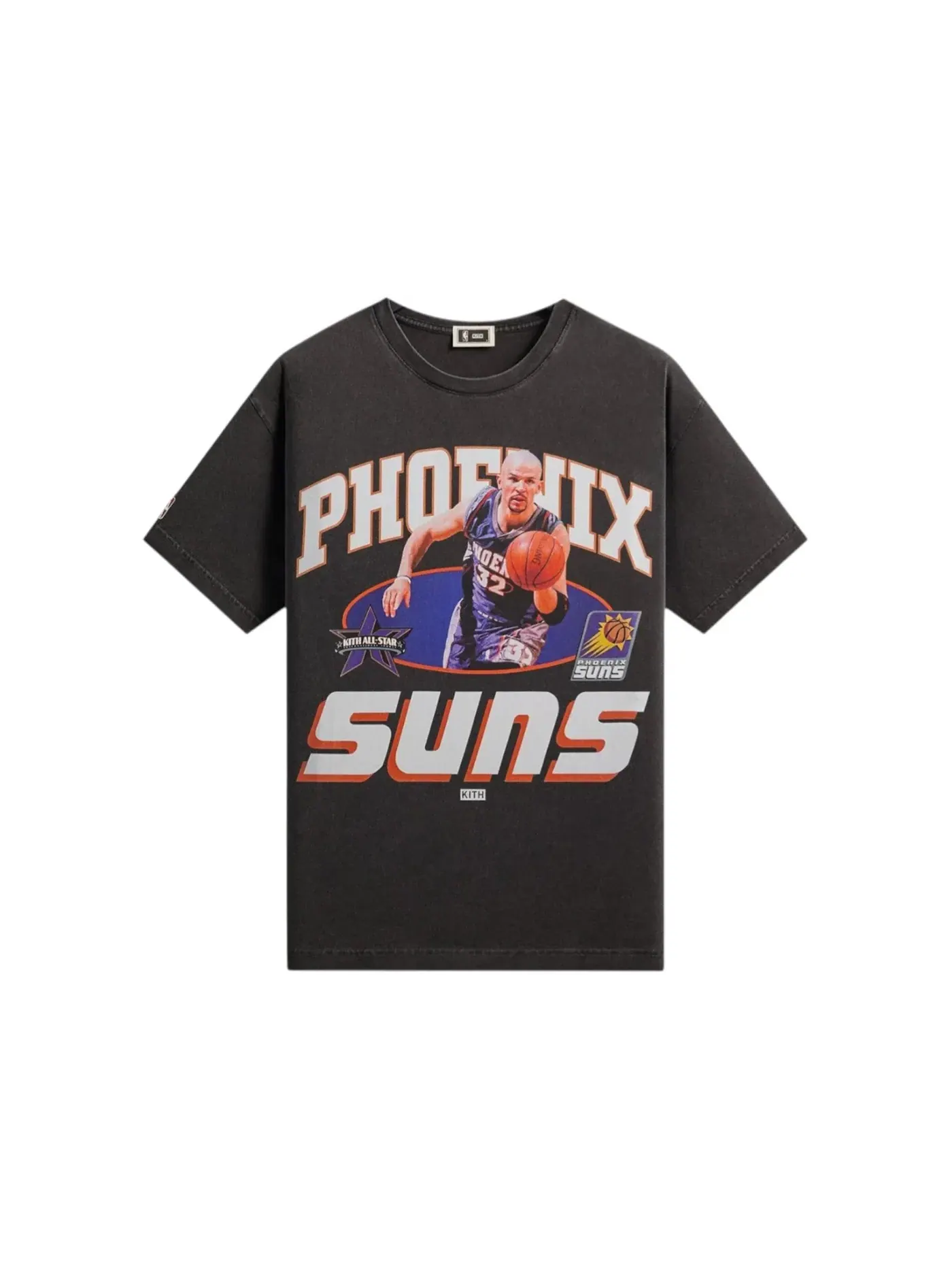 Мужская футболка с длинным рукавом Kith NBA All-Star Phoenix Suns Jason Kidd Vintage Tee — изображение 1 из 2, черный