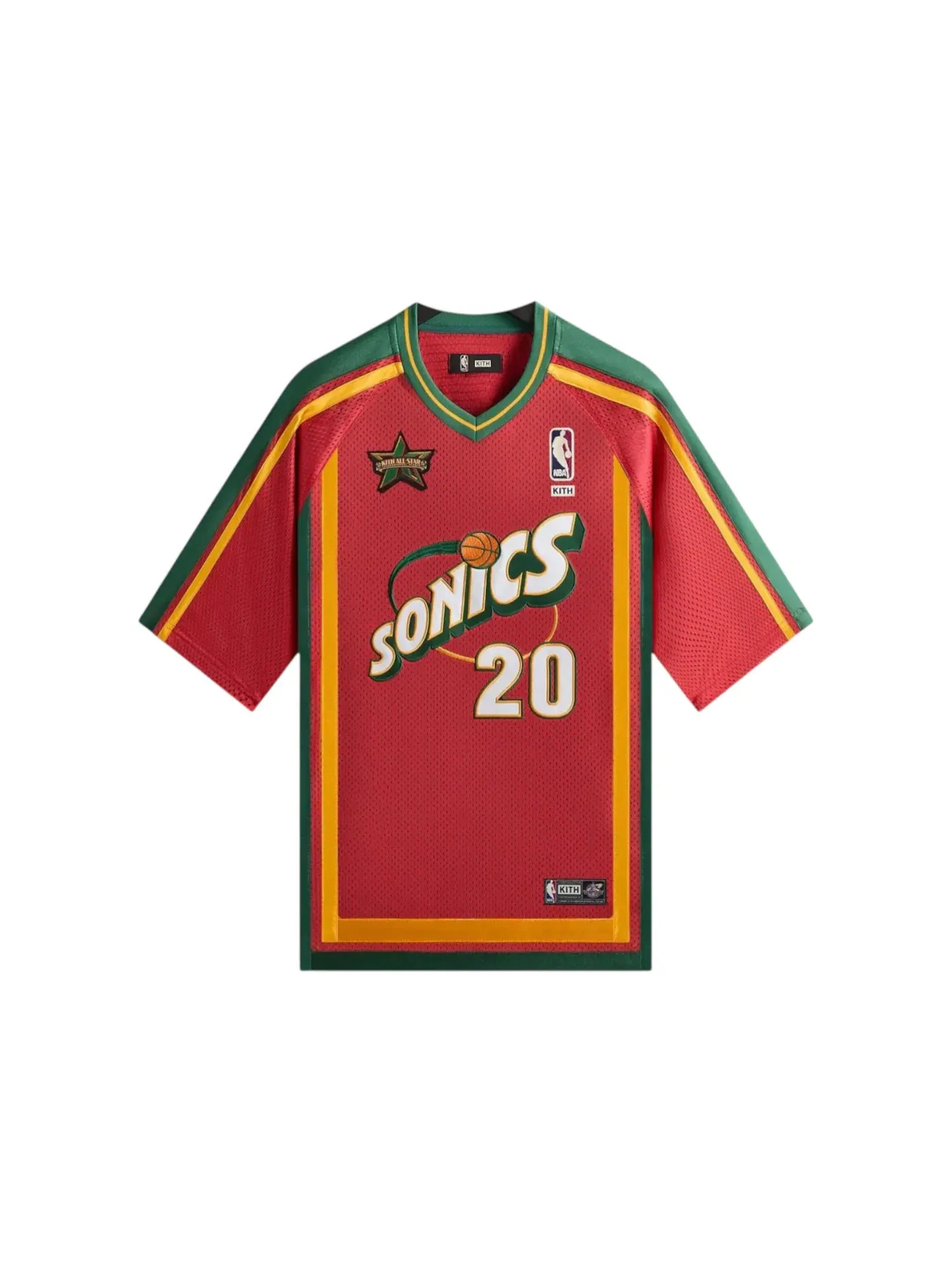Мужская джерси с принтом Kith NBA All-Star Seattle SuperSonics Leon Jersey — изображение 1 из 2, красный
