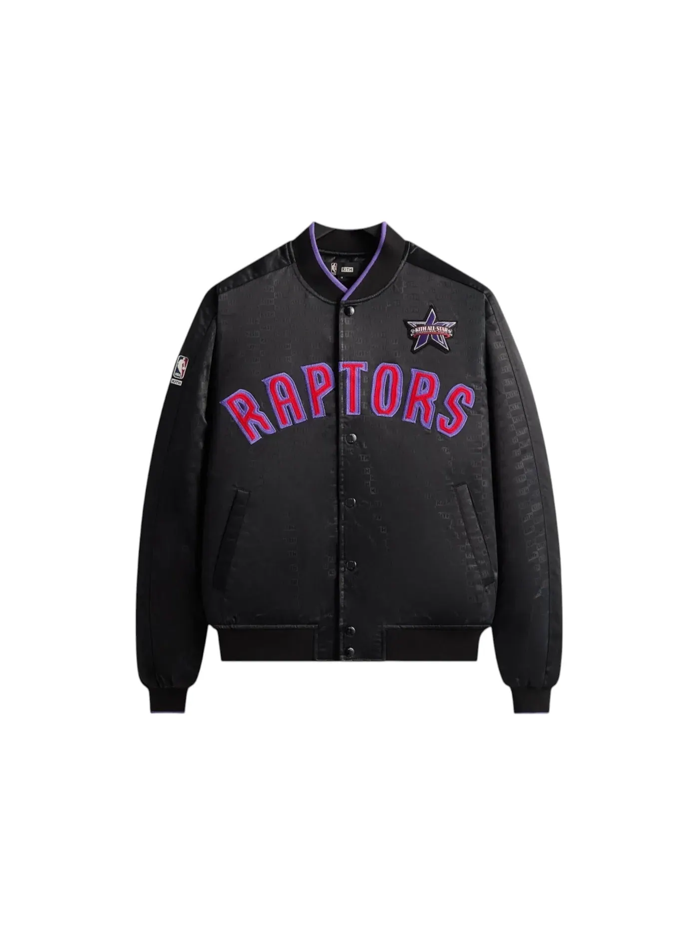 Мужская куртка-бомбер с принтом Kith NBA All-Star Toronto Raptors Bomber Jacket Kith — изображение 1 из 2, черный