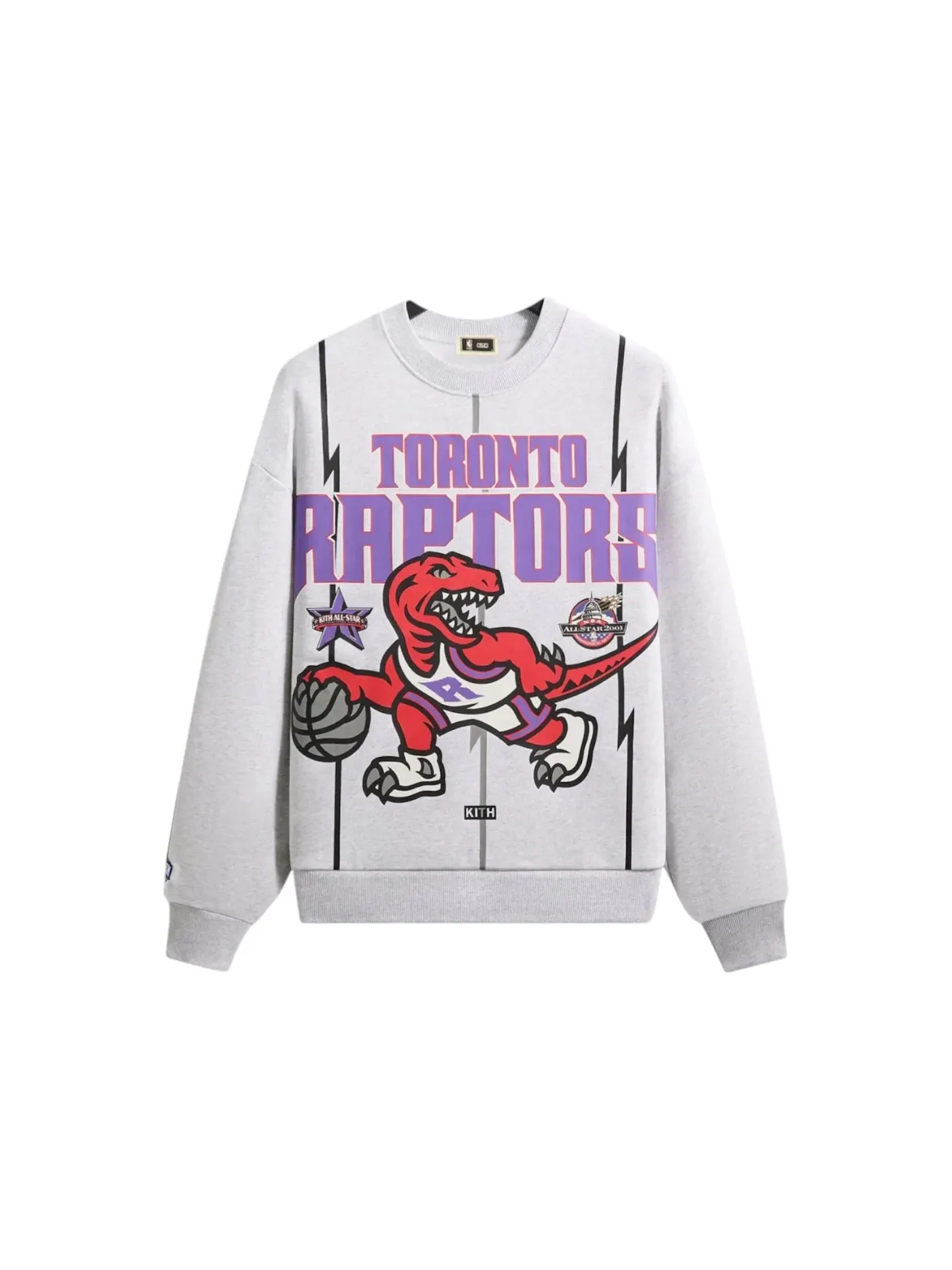 Мужской свитшот с круглым вырезом Kith NBA All-Star Toronto Raptors Nelson Crewneck — изображение 1 из 2, светлый серый