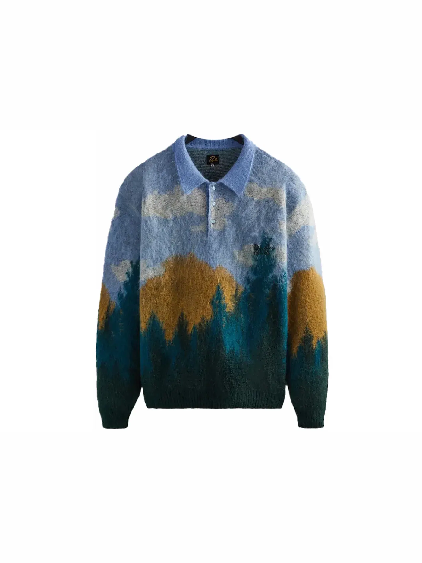 Мужское поло из мохера Kith Needles Mohair Spruce Polo, Stadium — изображение 1 из 2