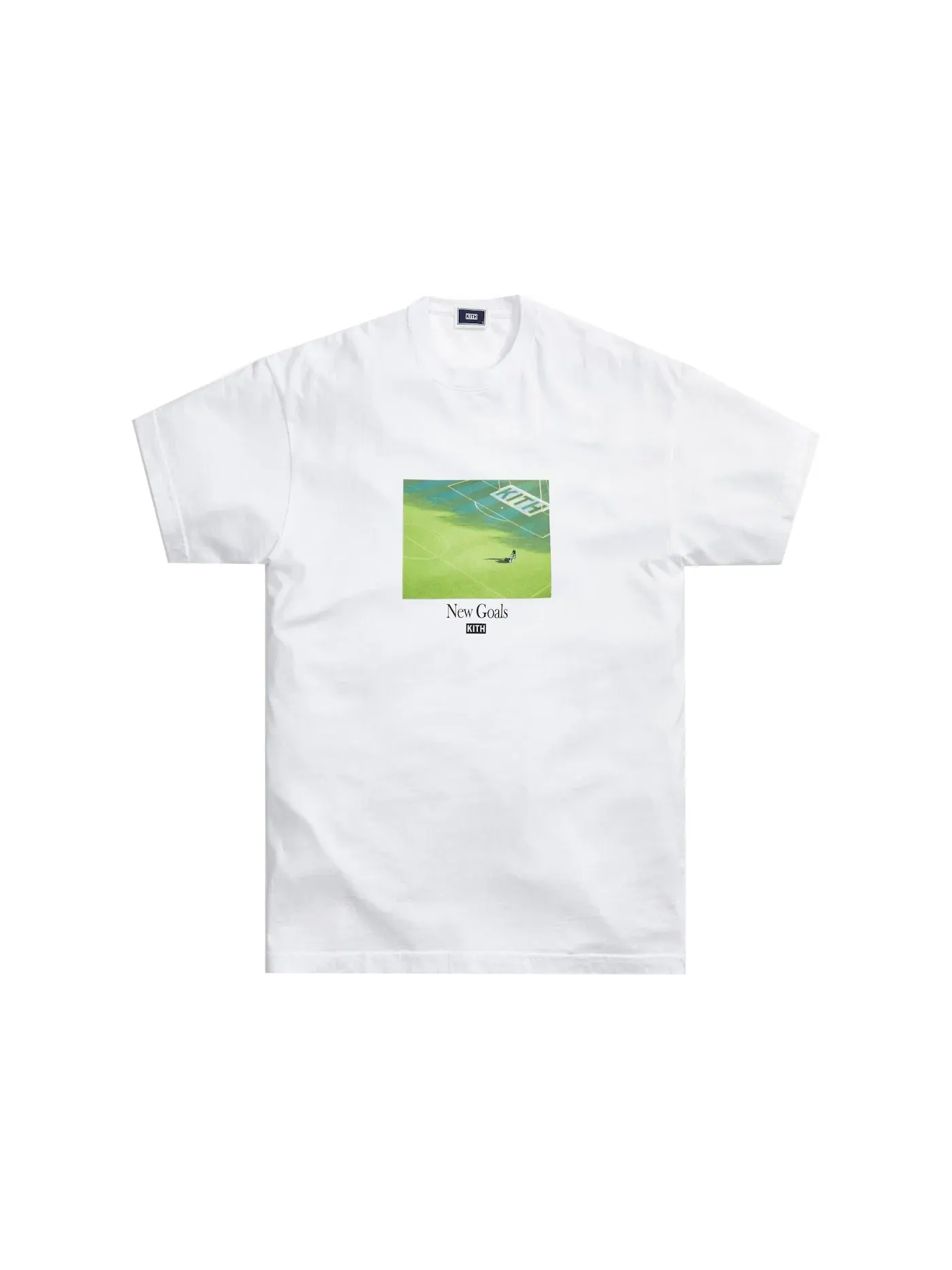 Мужская футболка с принтом Kith New Goals Tee White — изображение 1 из 1, белый