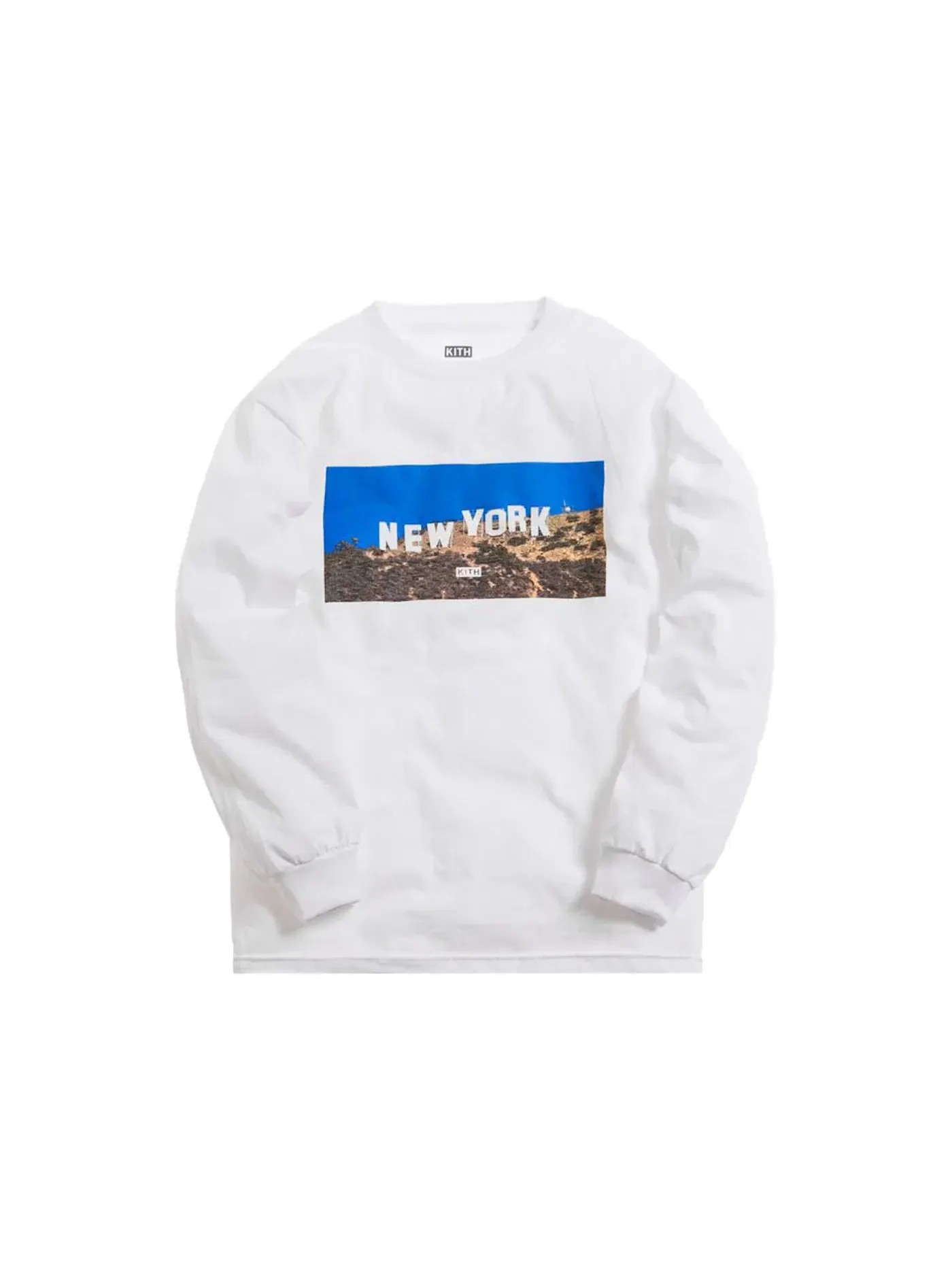 Мужская футболка с длинным рукавом Kith New York Hollywood — изображение 1 из 1, белый