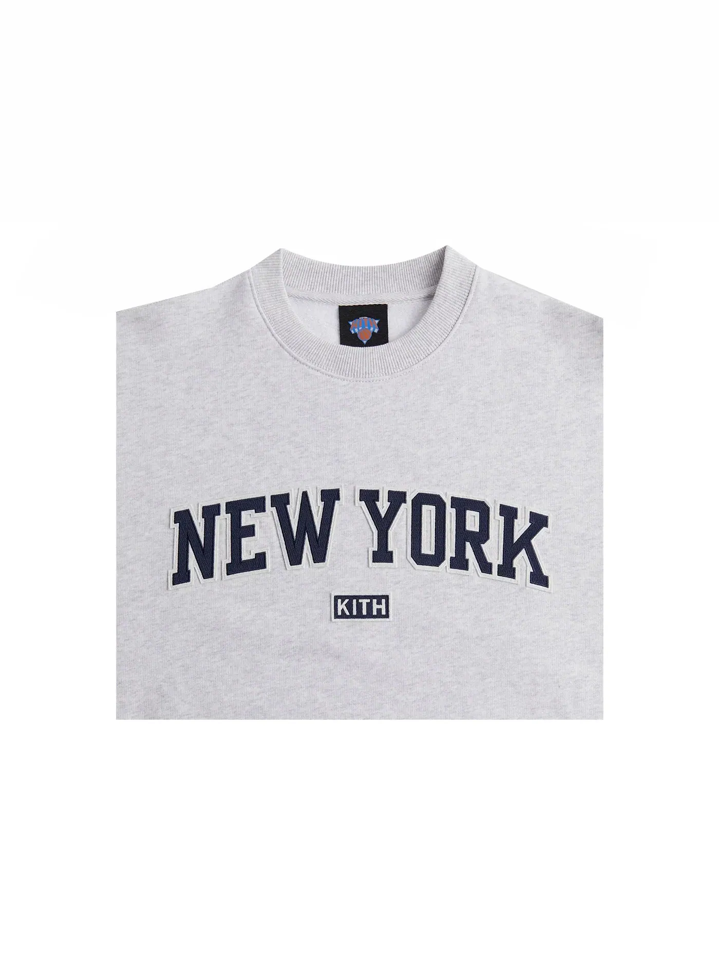 Мужской свитер с круглым вырезом Crewneck Kith — изображение 2 из 2, светлый серый