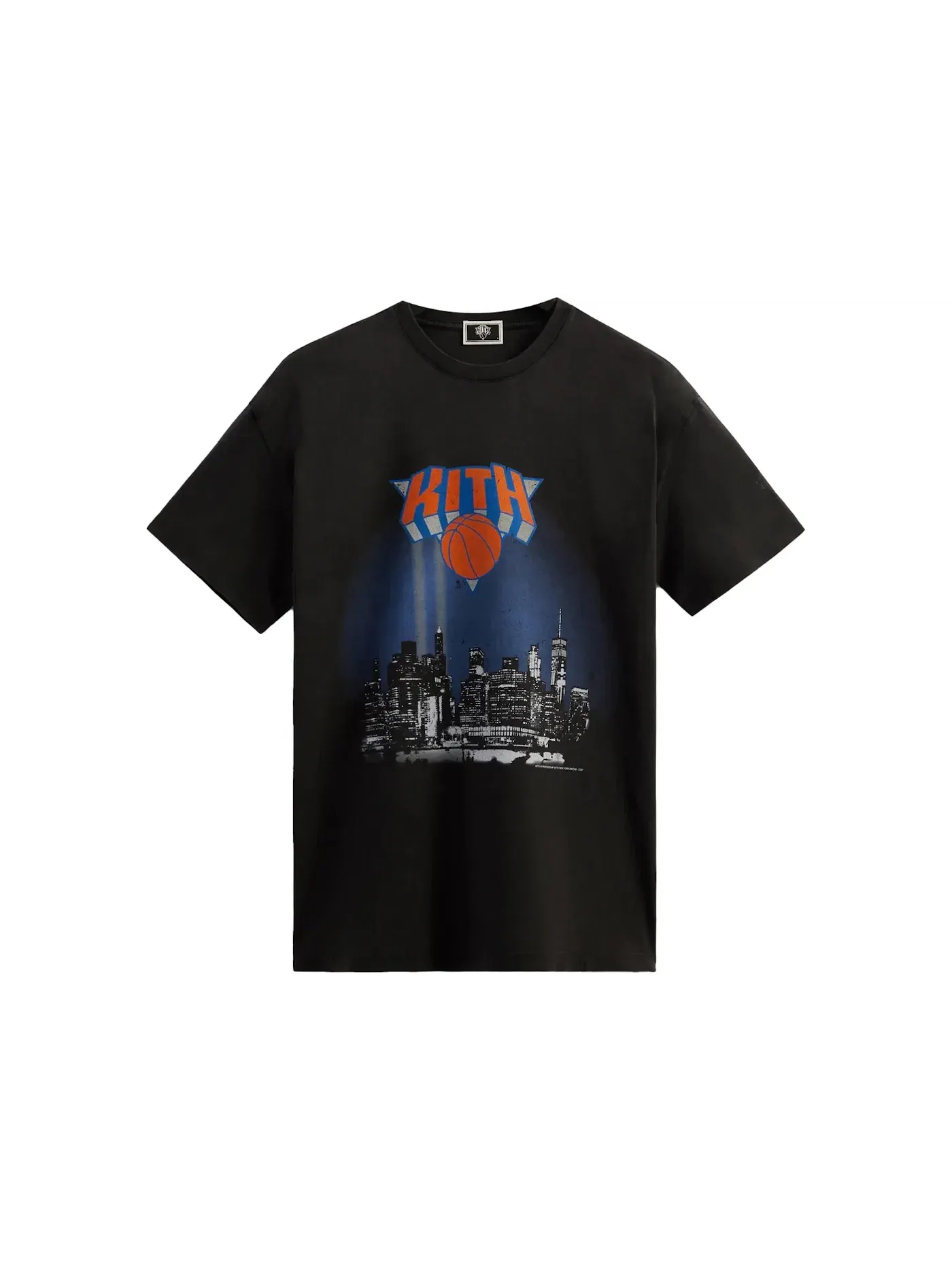 Мужская футболка с винтажным принтом Kith New York Knicks City Vintage Tee — изображение 1 из 1, черный
