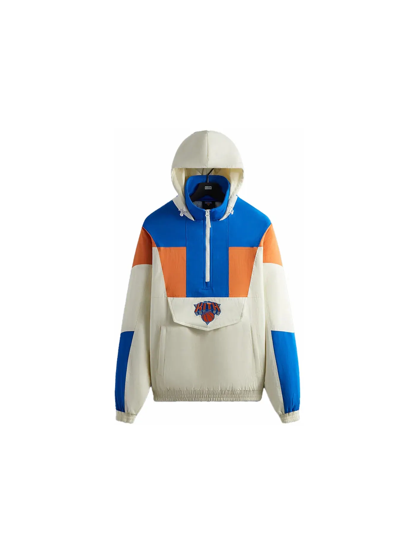 Мужская куртка-анорак с четвертью молнии Kith New York Knicks Quarter Zip Anorak, Silk — изображение 1 из 2