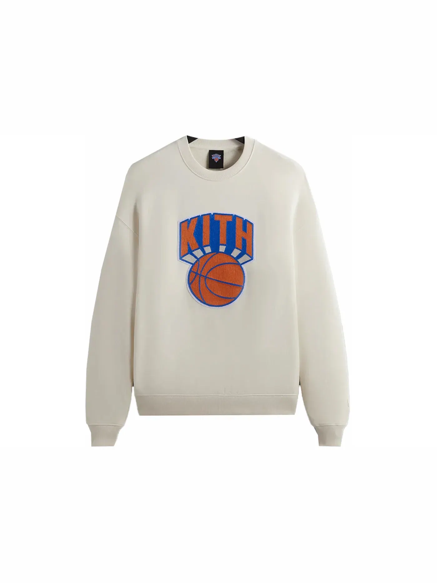 Мужской свитер с круглым вырезом Kith New York Knicks Retro NY Nelson Crewneck, Sandrift — изображение 1 из 2