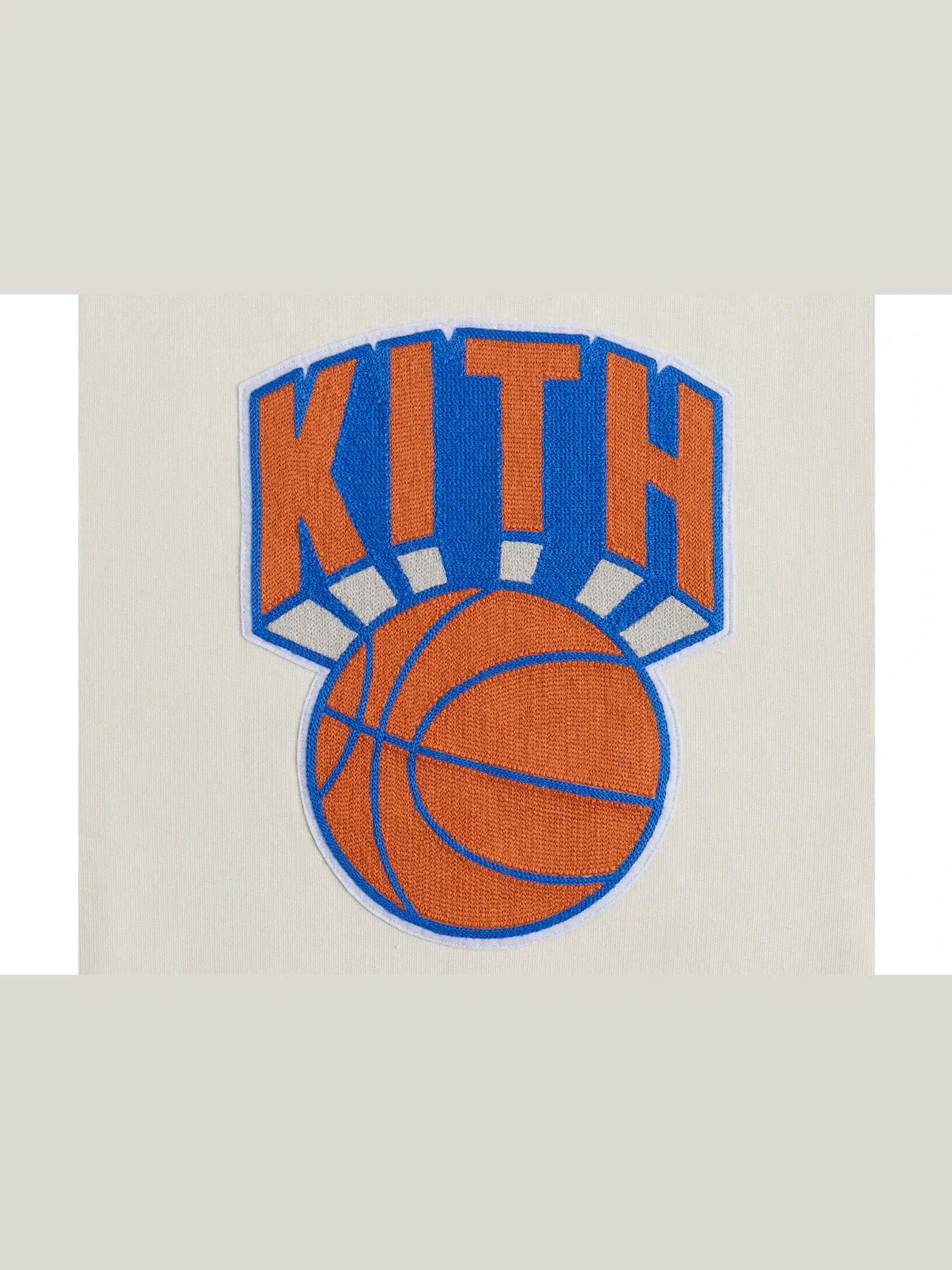 Мужской свитер с круглым вырезом Kith New York Knicks Retro NY Nelson Crewneck, Sandrift — изображение 2 из 2
