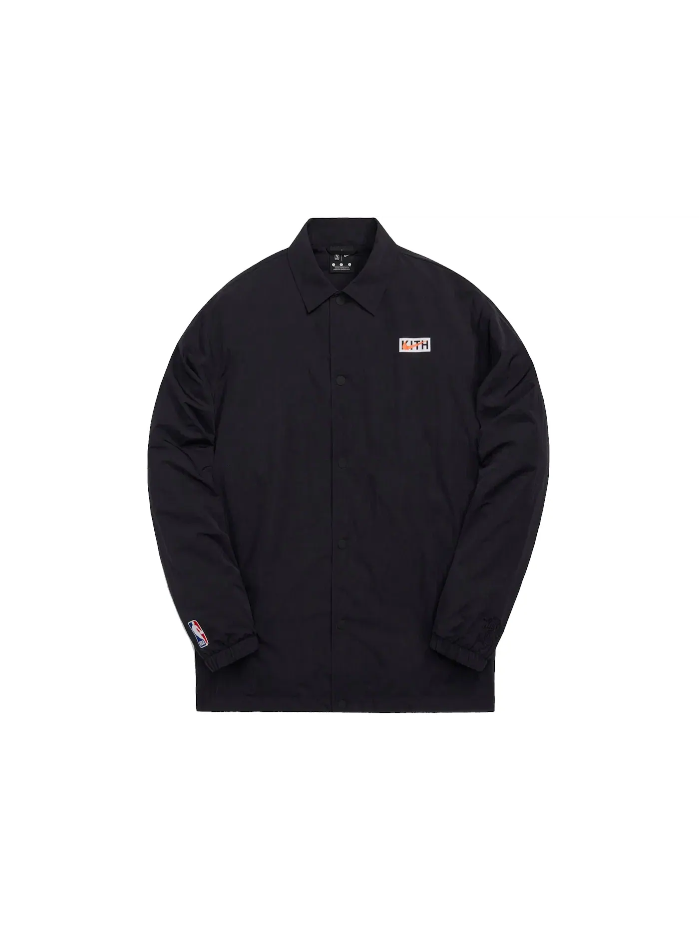 Мужская куртка-тренч Kith Nike for New York Knicks Coaches Jacket (FW21) — изображение 1 из 2, черный