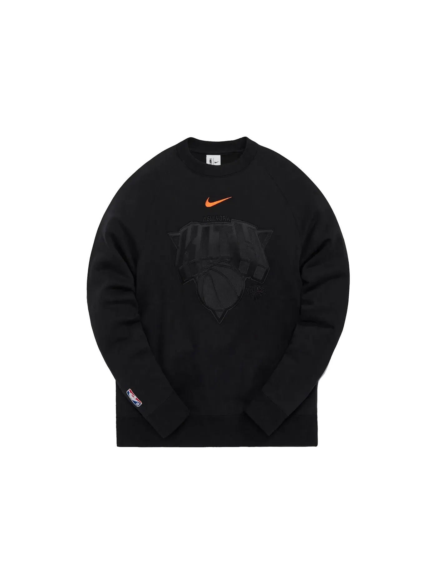 Мужское флисовое худи Kith Nike for New York Knicks Crewneck (FW21) — изображение 1 из 2, черный