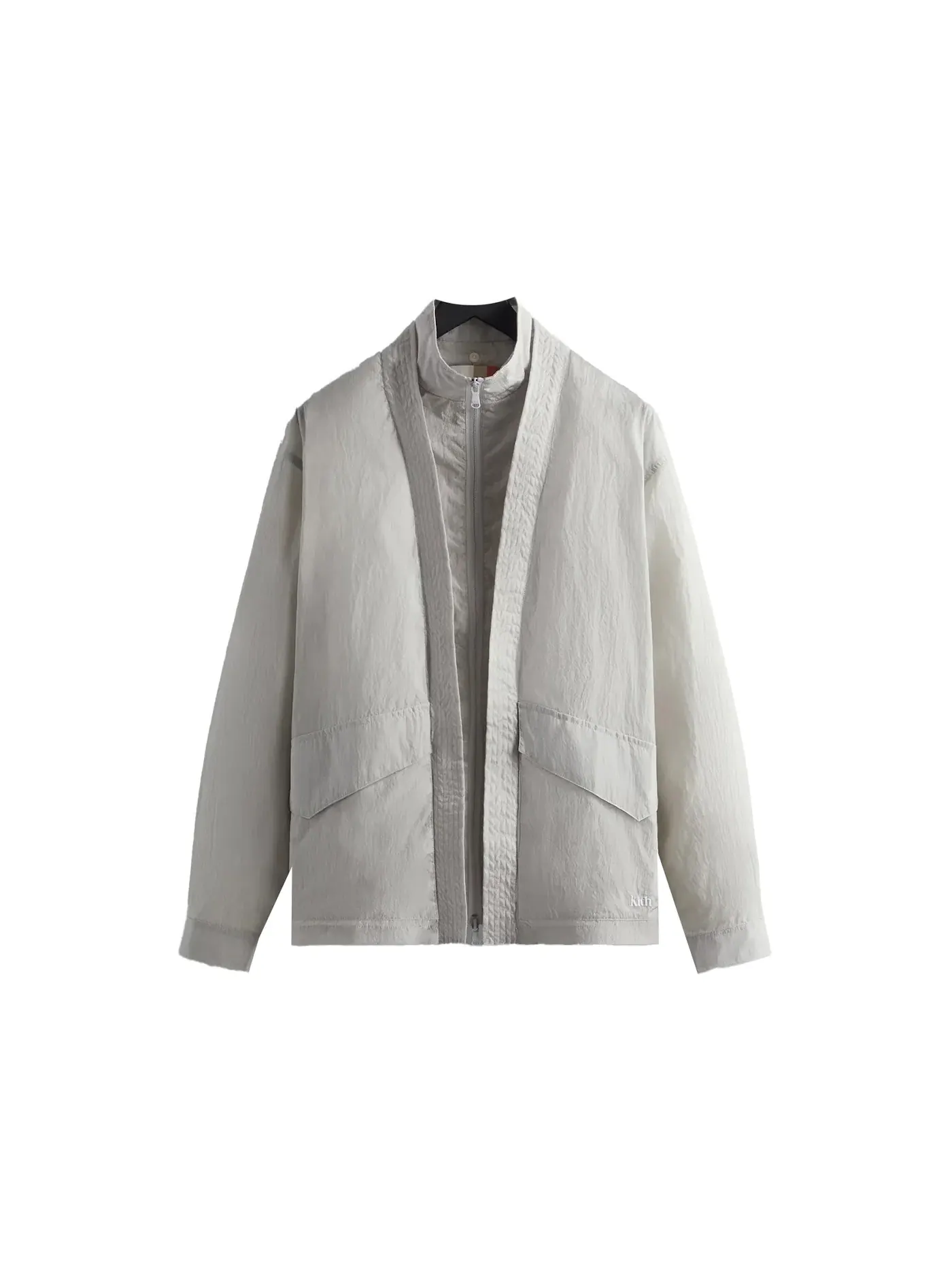 Мужская куртка-кимоно из нейлона Kith Fulton Track Jacket — изображение 1 из 2, серый