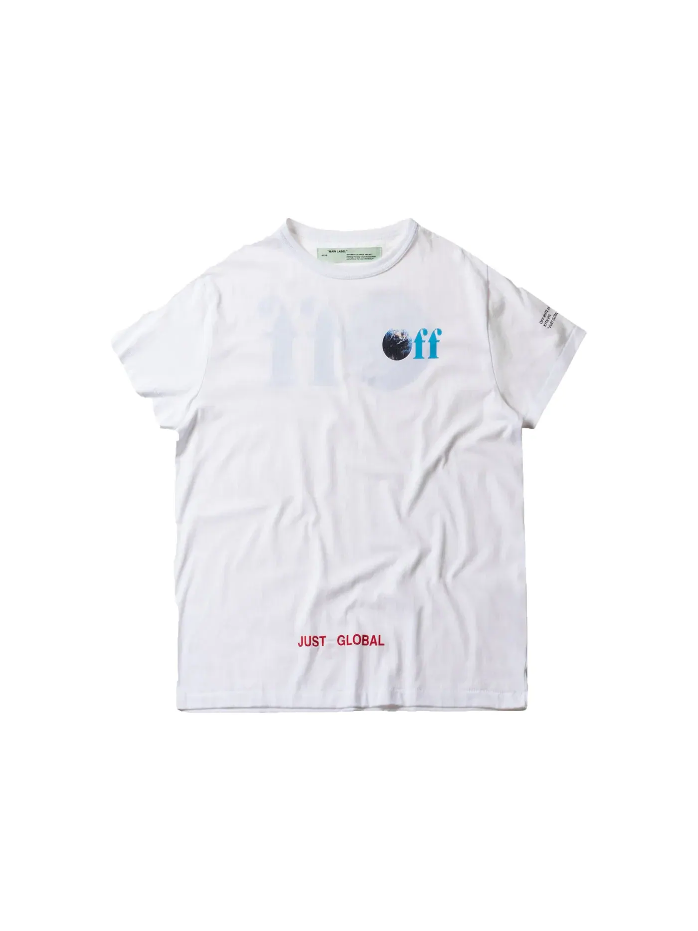 Мужская футболка с принтом Kith Off-White Just Global Tee — изображение 1 из 2, белый