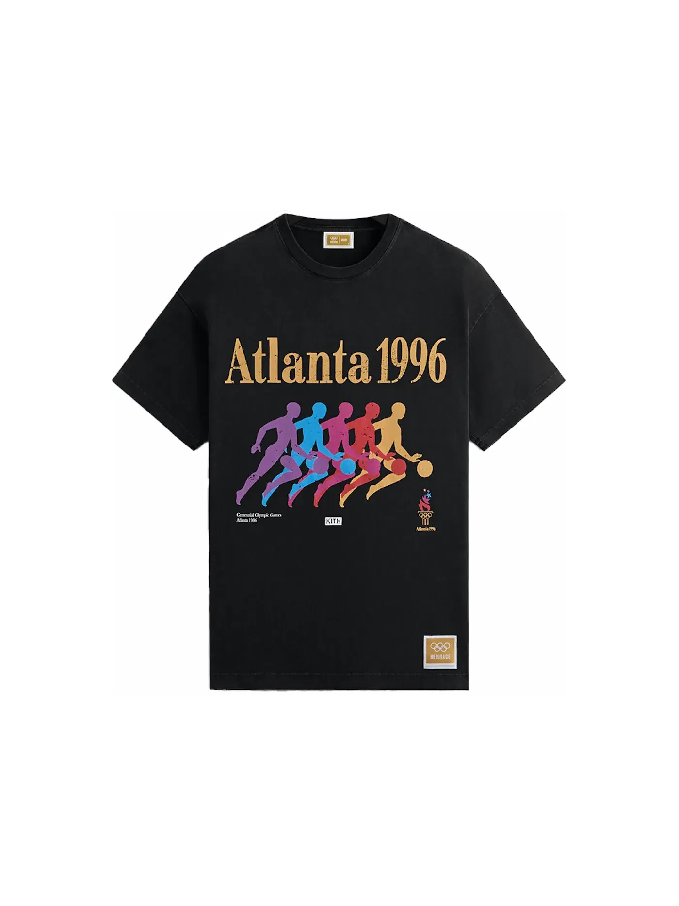Мужская футболка с принтом Kith Olympics Heritage Atlanta Basketball Vintage Tee — изображение 1 из 3, черный