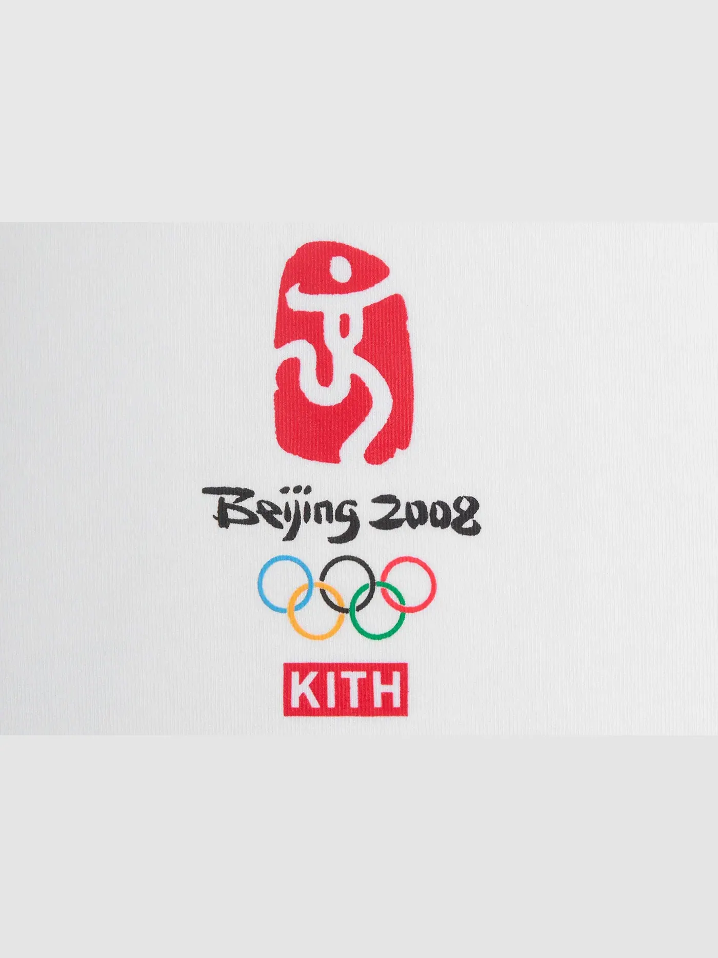 Мужская футболка с принтом Kith Olympics Heritage Beijing 2008 Vintage Tee White — изображение 3 из 3, белый