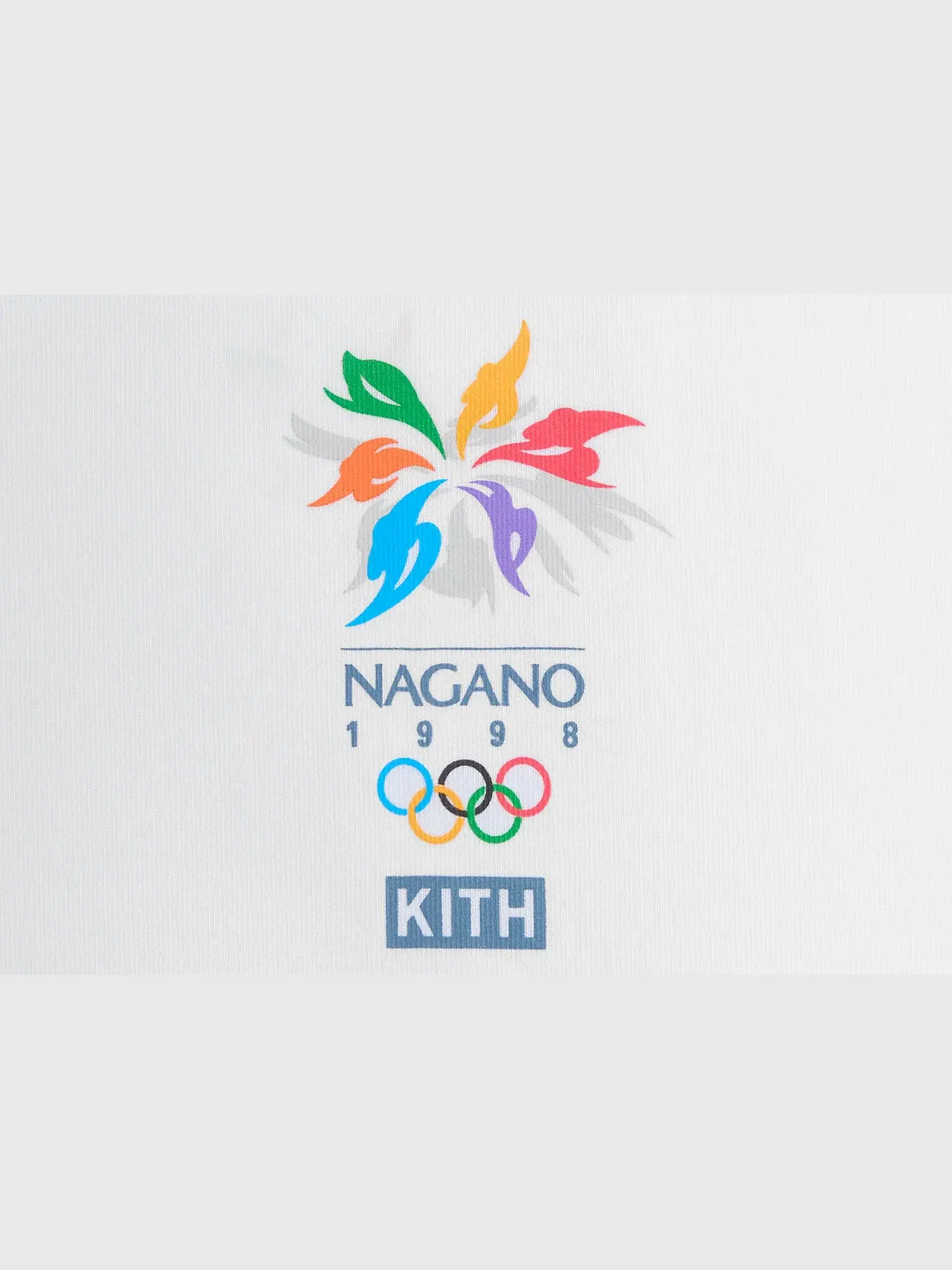 Мужская футболка с принтом Kith Olympics Heritage Nagano 1998 Vintage Tee — изображение 3 из 3, белый