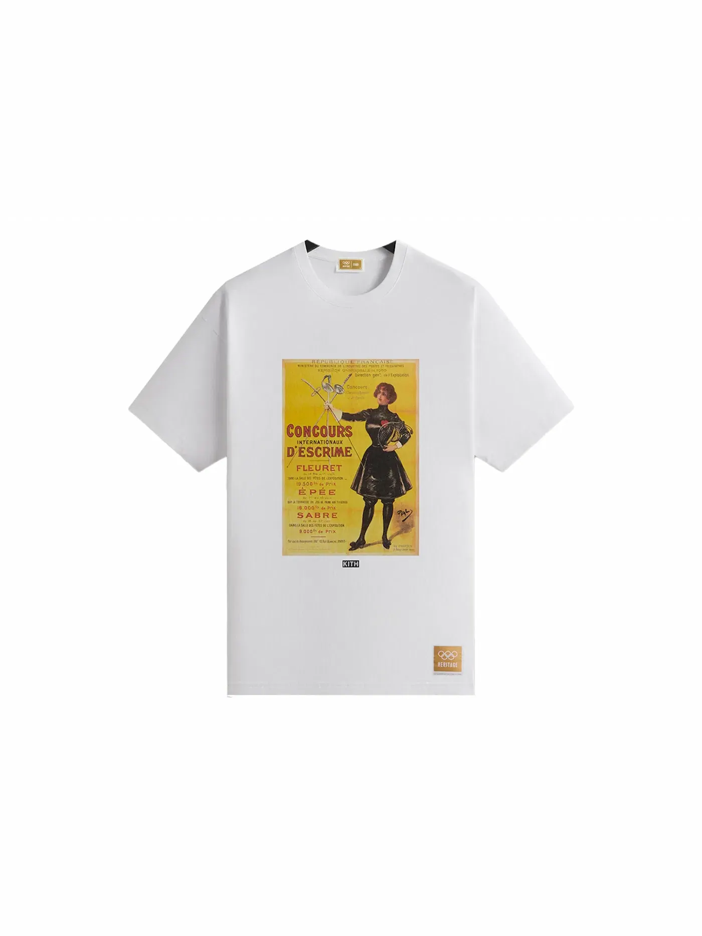 Мужская футболка с принтом Kith Olympics Heritage Paris 1900 Vintage Tee — изображение 1 из 3, белый