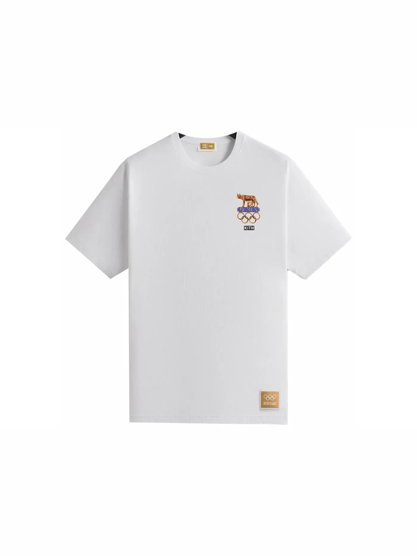 Мужская футболка с принтом Kith Olympics Heritage Rome 1960 Vintage Tee — изображение 2 из 3, белый