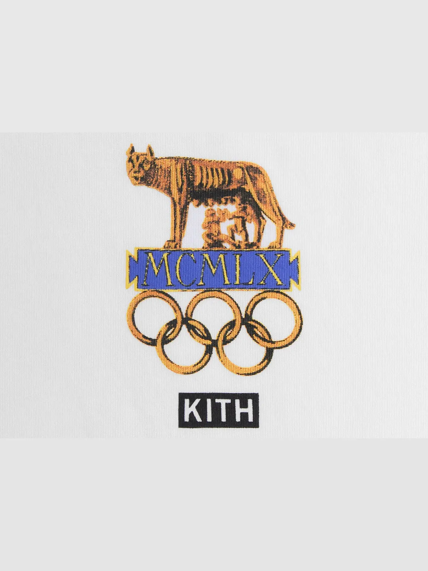 Мужская футболка с принтом Kith Olympics Heritage Rome 1960 Vintage Tee — изображение 3 из 3, белый