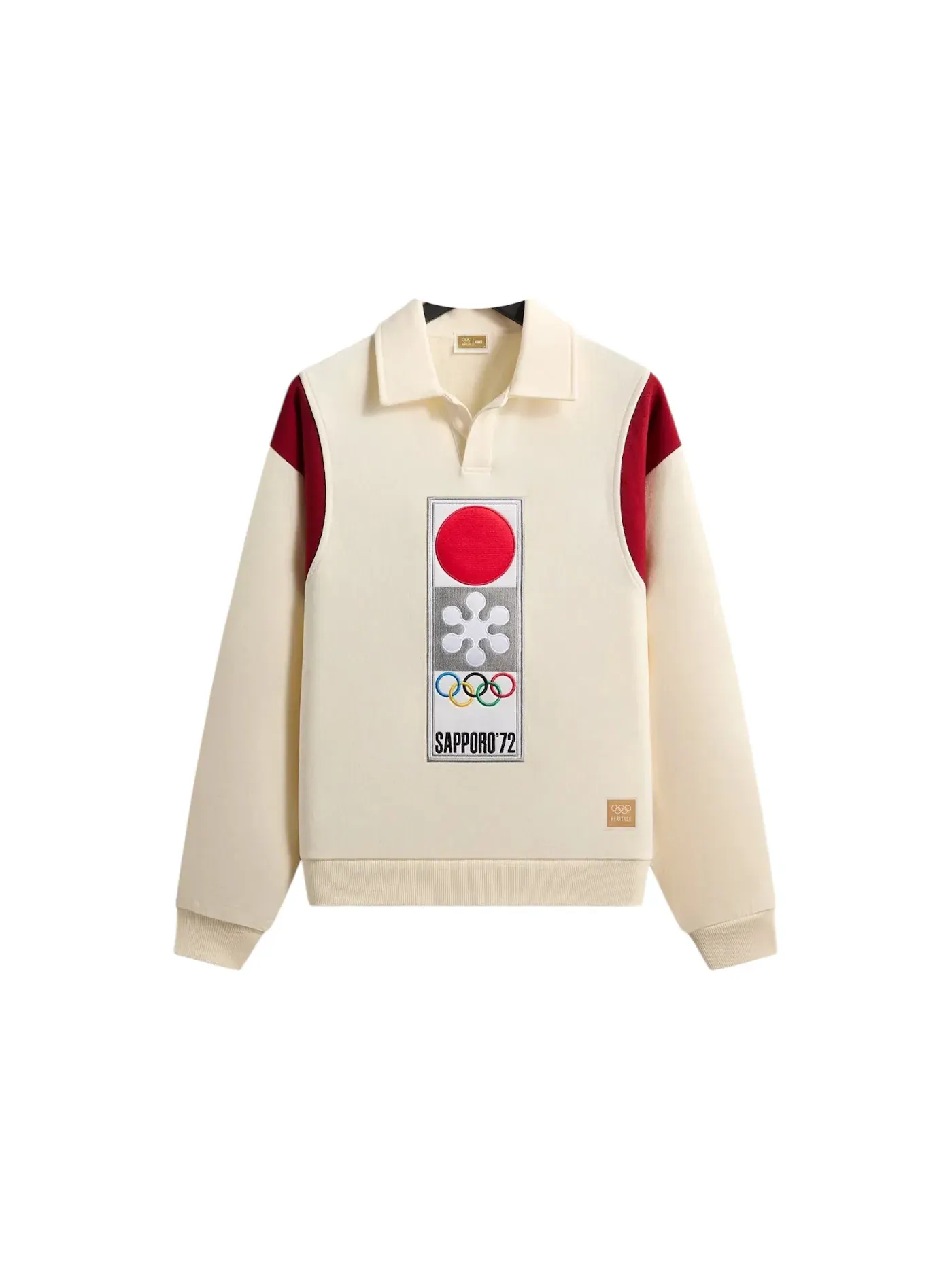 Мужская рубашка-регби с длинным рукавом Kith Olympics Heritage Sapporo Vintage Nelson Rugby, Sandrift — изображение 1 из 2