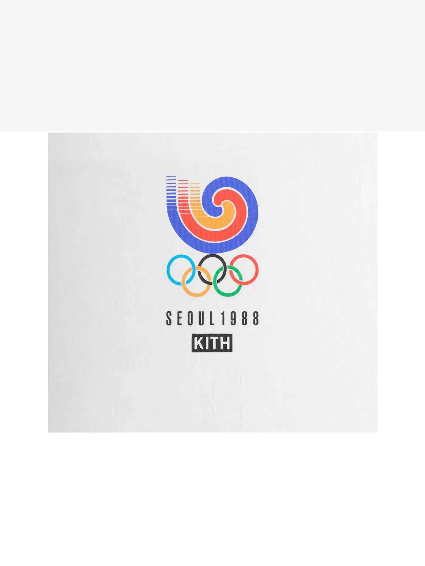 Мужская футболка с принтом Kith Olympics Heritage Seoul 1988 Vintage Tee — изображение 3 из 3, белый