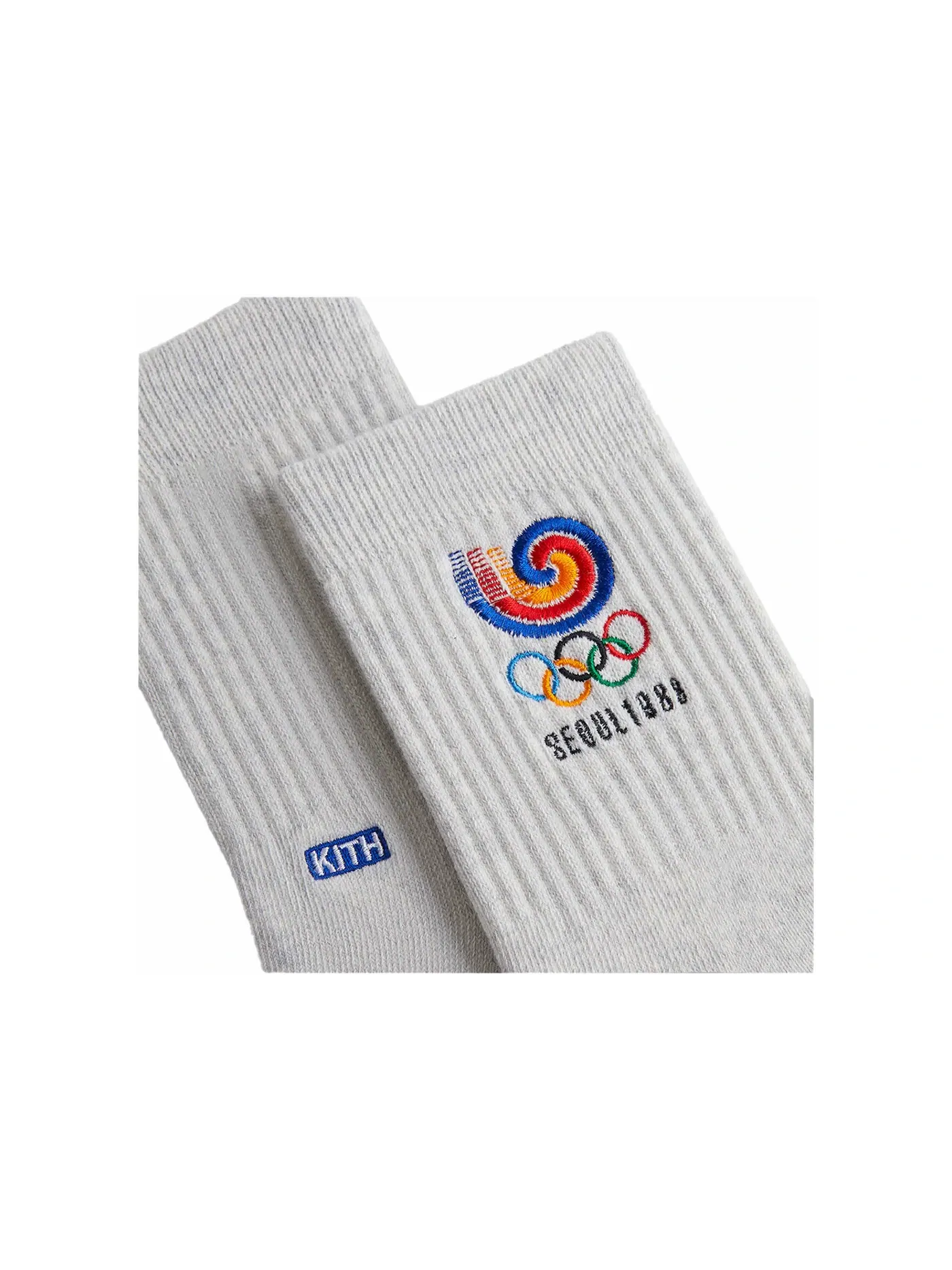 Детские носки с принтом Kith Sock — изображение 3 из 3, светлый серый
