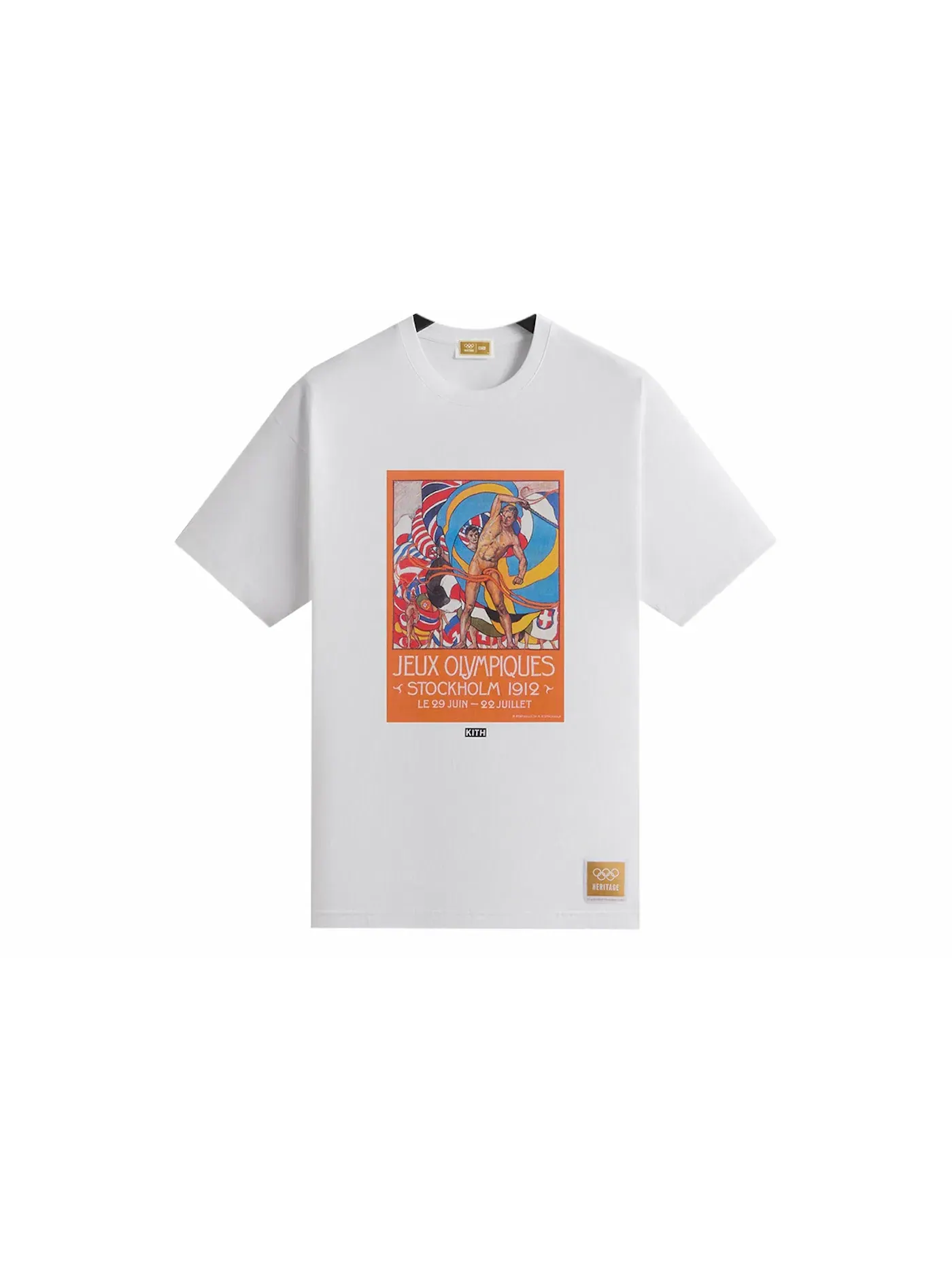 Мужская футболка с принтом Kith Olympics Heritage Stockholm 1912 Vintage Tee — изображение 1 из 3, белый