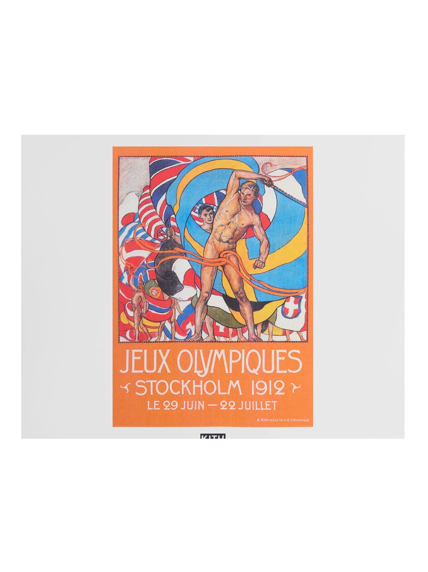 Мужская футболка с принтом Kith Olympics Heritage Stockholm 1912 Vintage Tee — изображение 3 из 3, белый