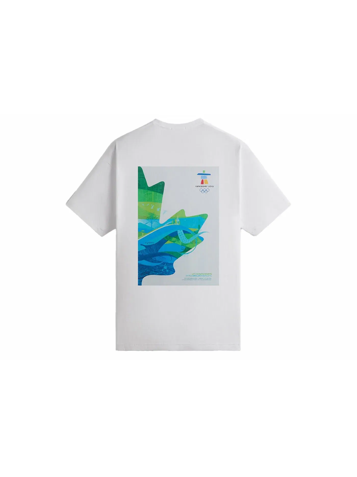 Мужская футболка с принтом Kith Olympics Heritage Vancouver 2010 Vintage Tee — изображение 2 из 3, белый
