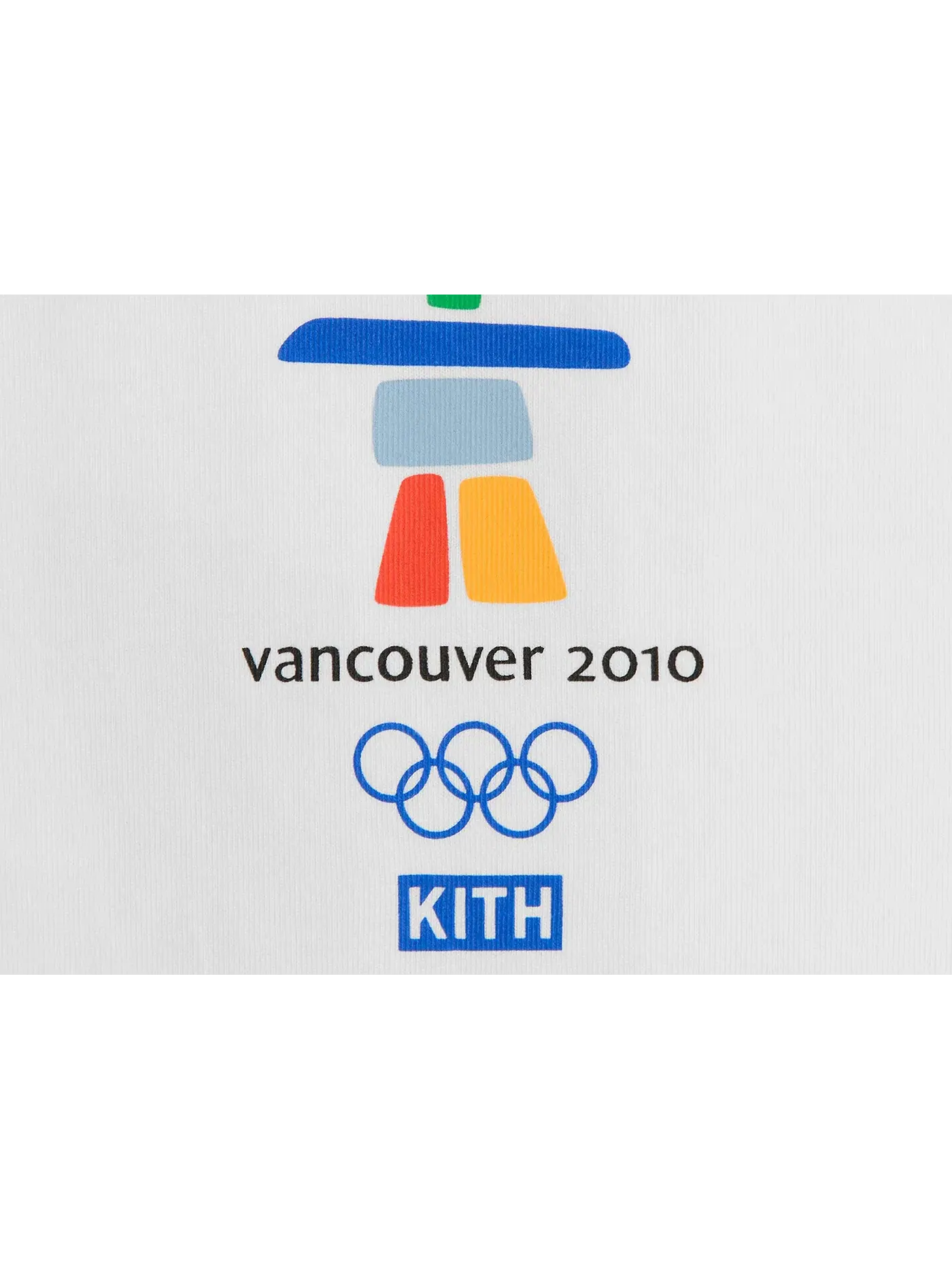 Мужская футболка с принтом Kith Olympics Heritage Vancouver 2010 Vintage Tee — изображение 3 из 3, белый