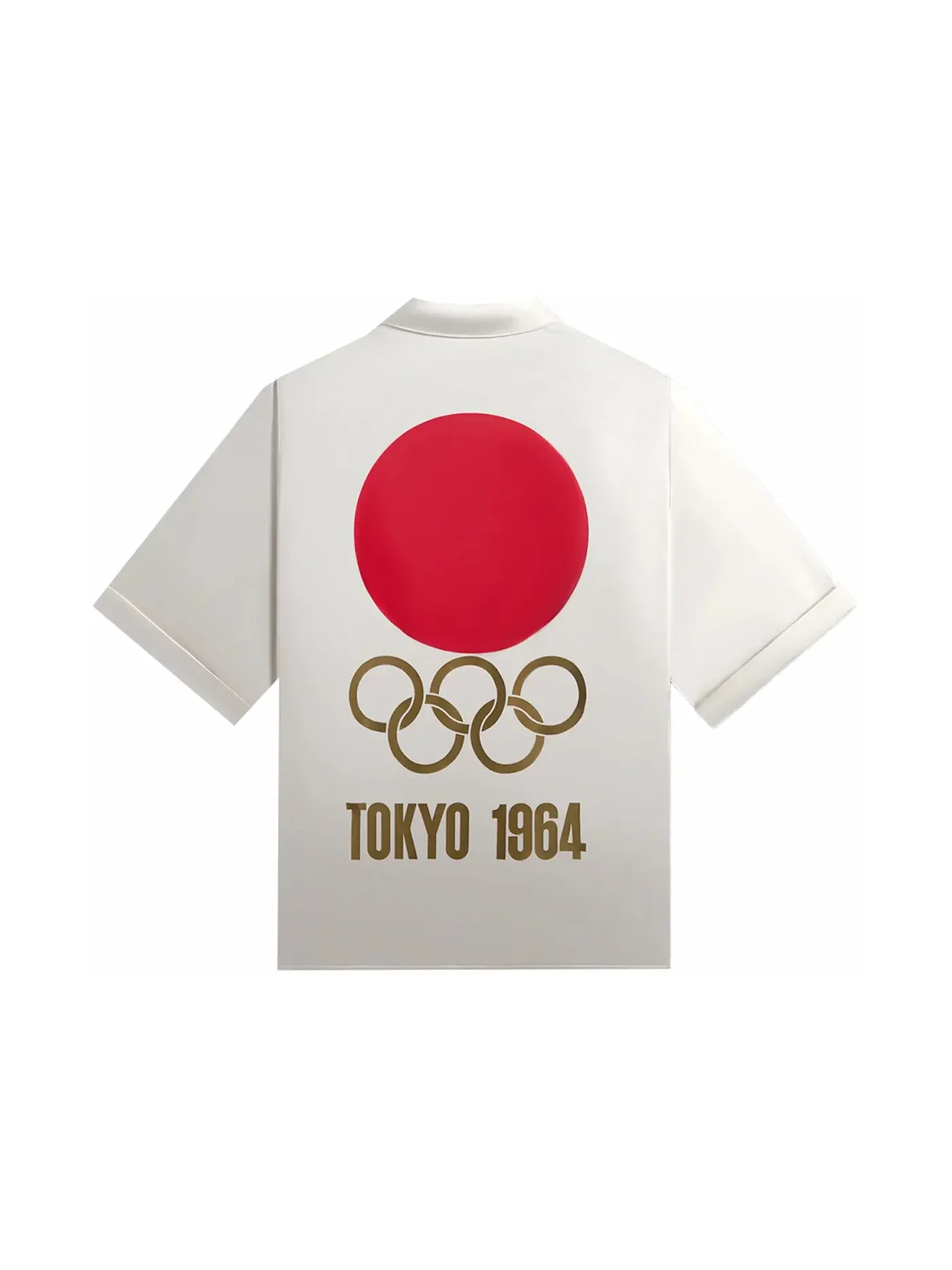 Мужская рубашка из сатина Kith Olympics Heritage Washed Satin Reade Shirt Sandrift, Sandrift — изображение 2 из 2