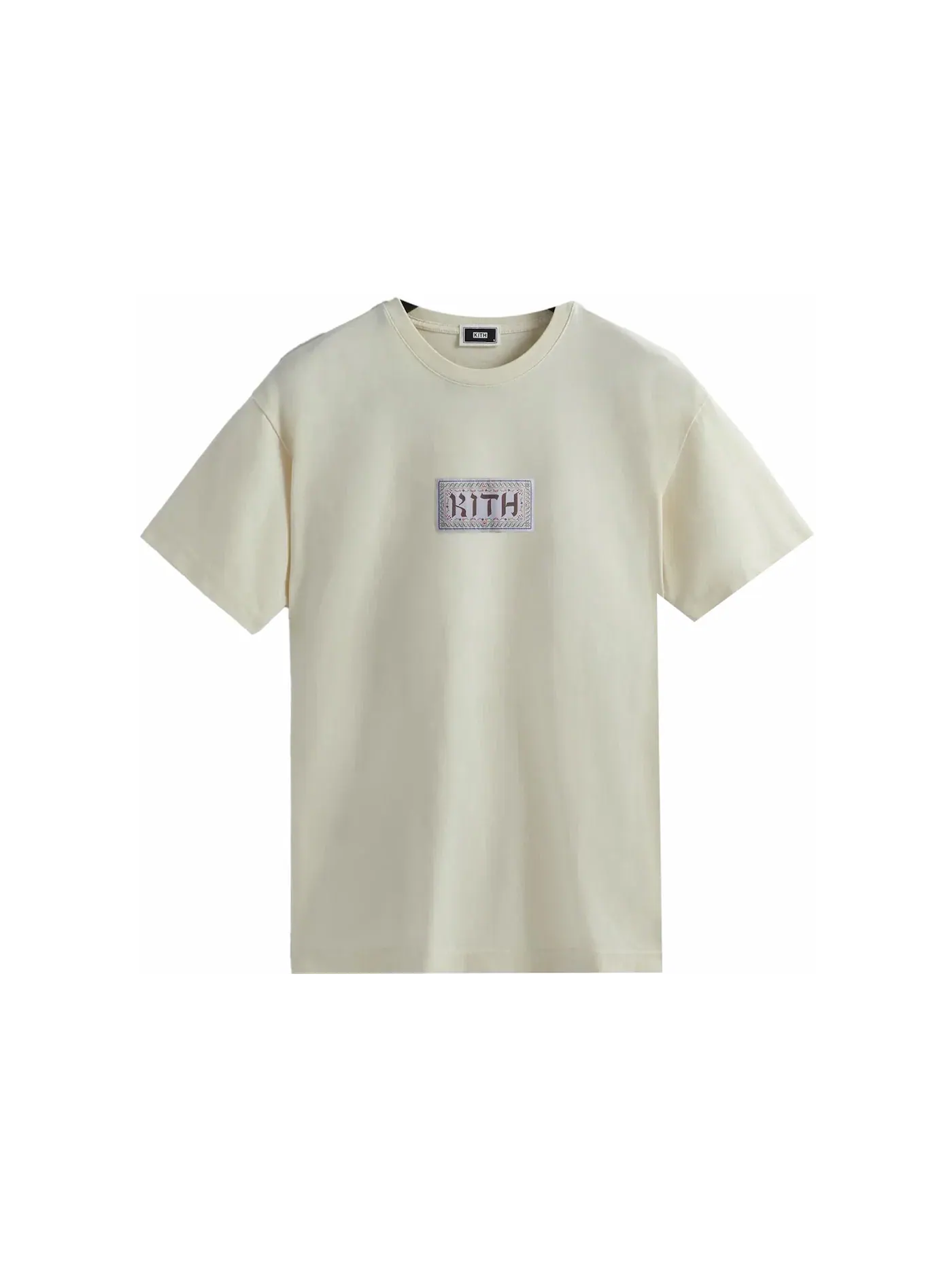 Мужская футболка с принтом Kith Ornamental Hebrew Tee, Sandrift — изображение 1 из 1