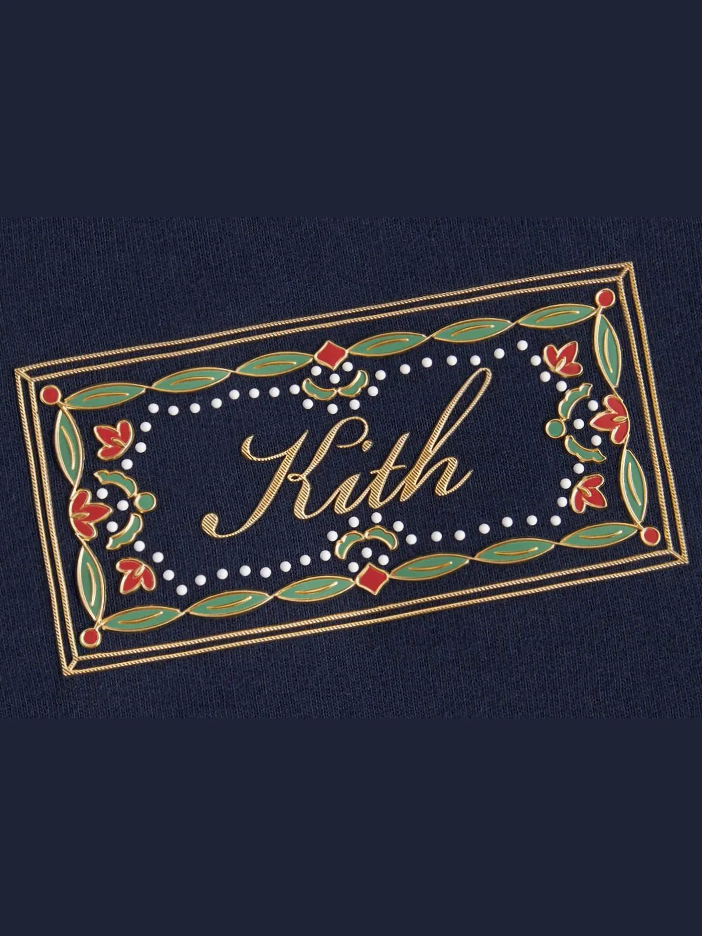 Мужская худи с принтом Kith Ornamental Script Nelson Hoodie — изображение 2 из 2, ночной