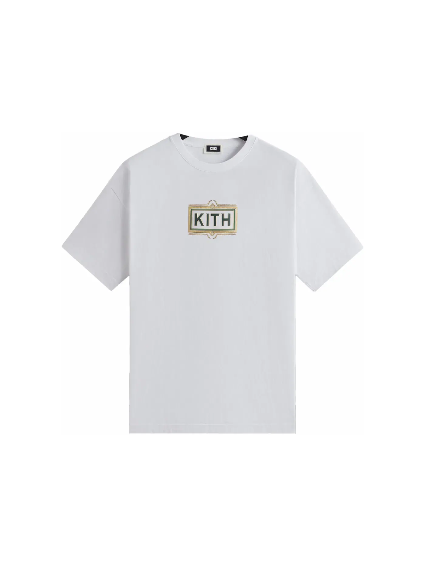 Мужская футболка с принтом Ornate Classic Logo Kith — изображение 1 из 3, белый