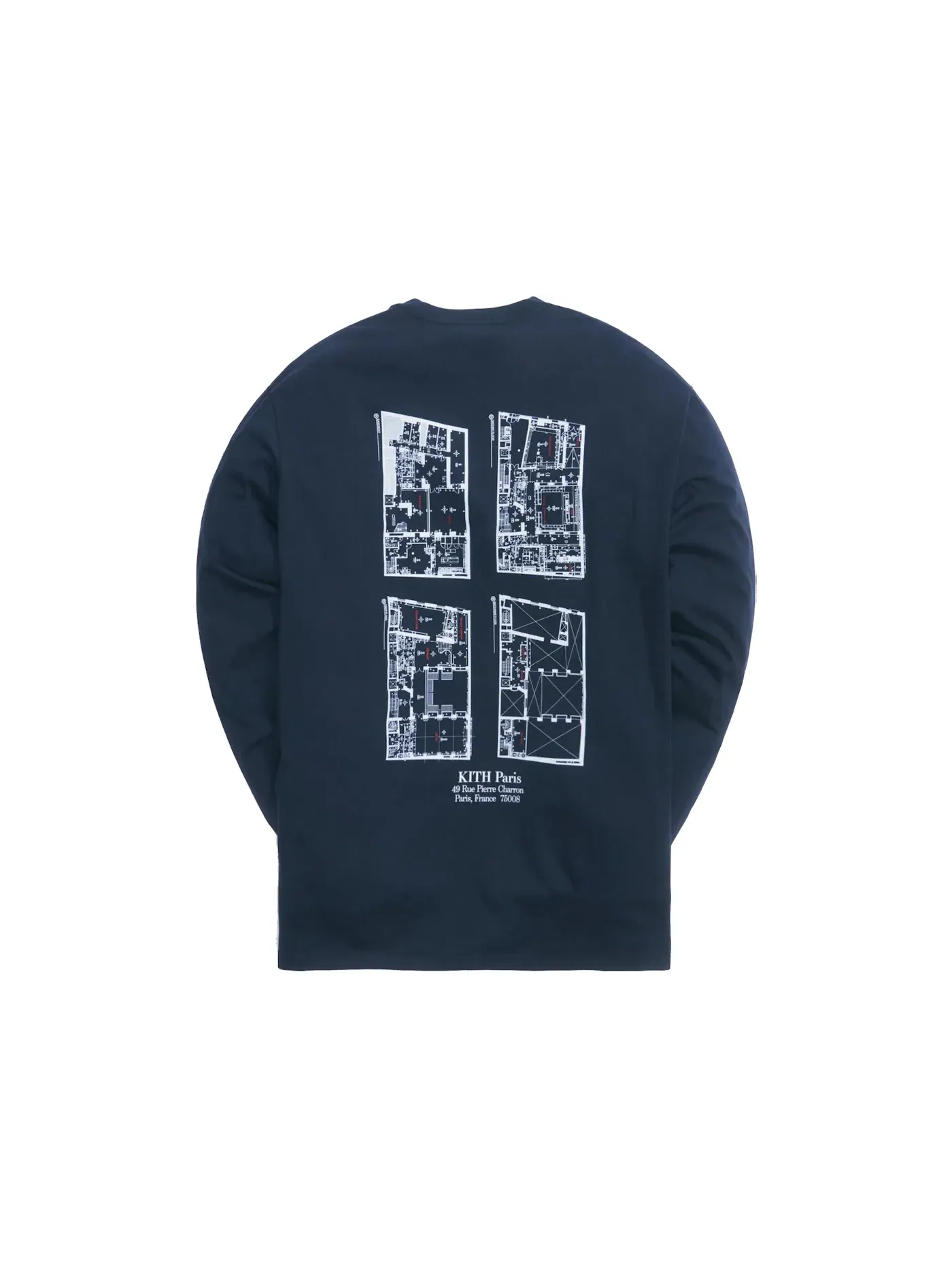 Мужская футболка с длинным рукавом Kith Paris Opening L/S Tee — изображение 2 из 2, темно-синий