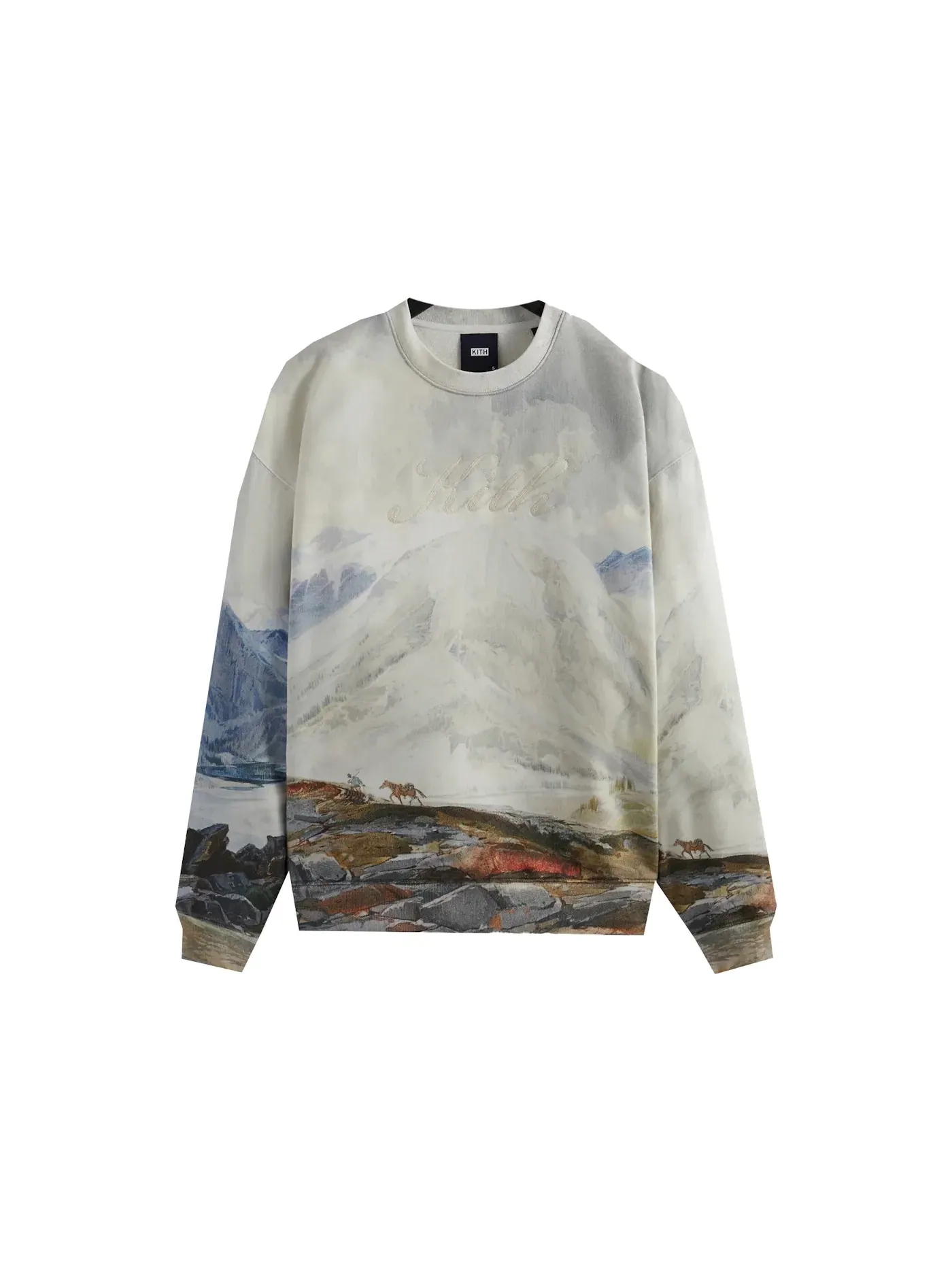 Мужской свитшот с принтом Crewneck Kith — изображение 1 из 2, мел