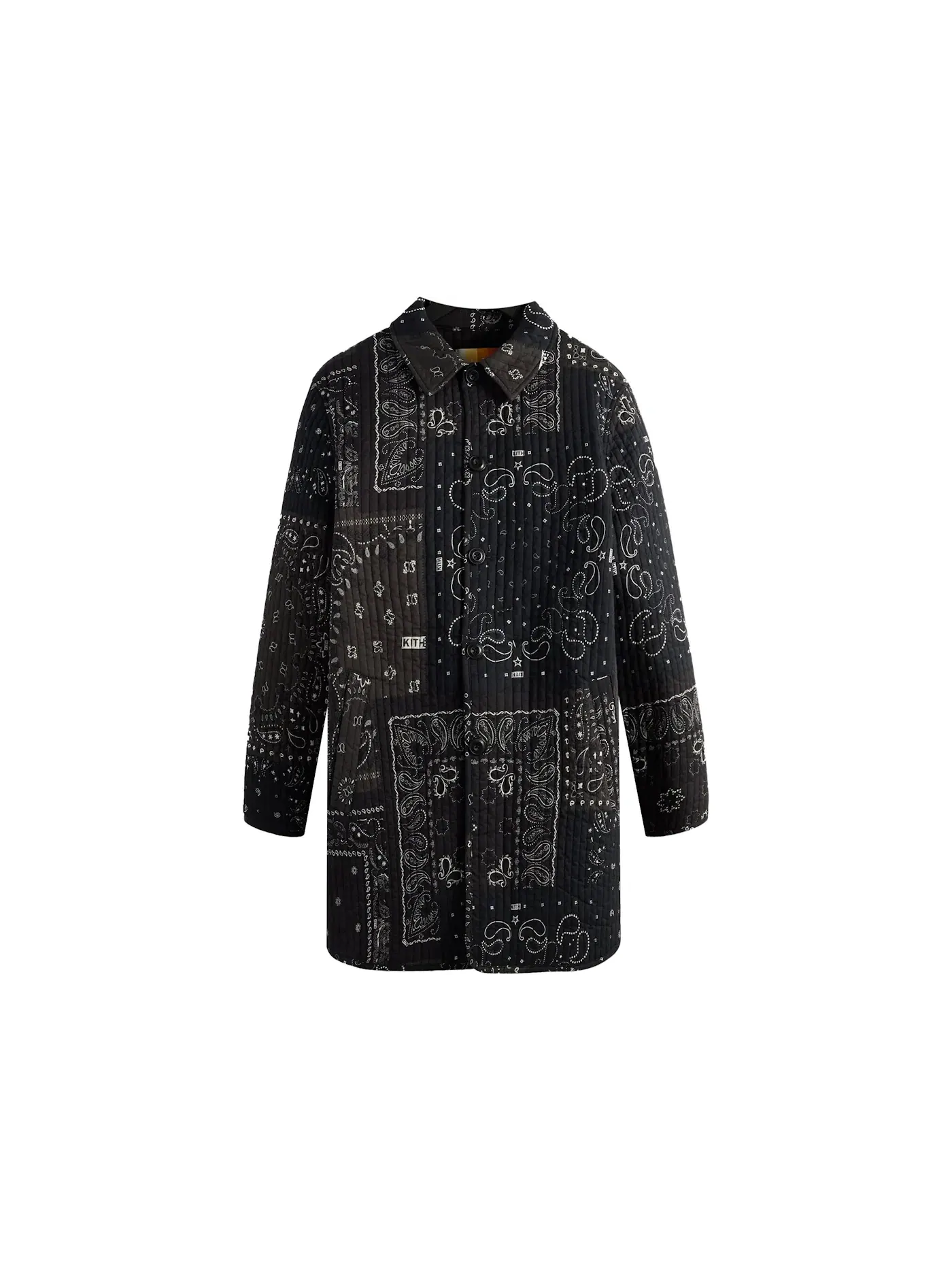 Мужское пальто-тренч стеганое Kith Black — изображение 1 из 2